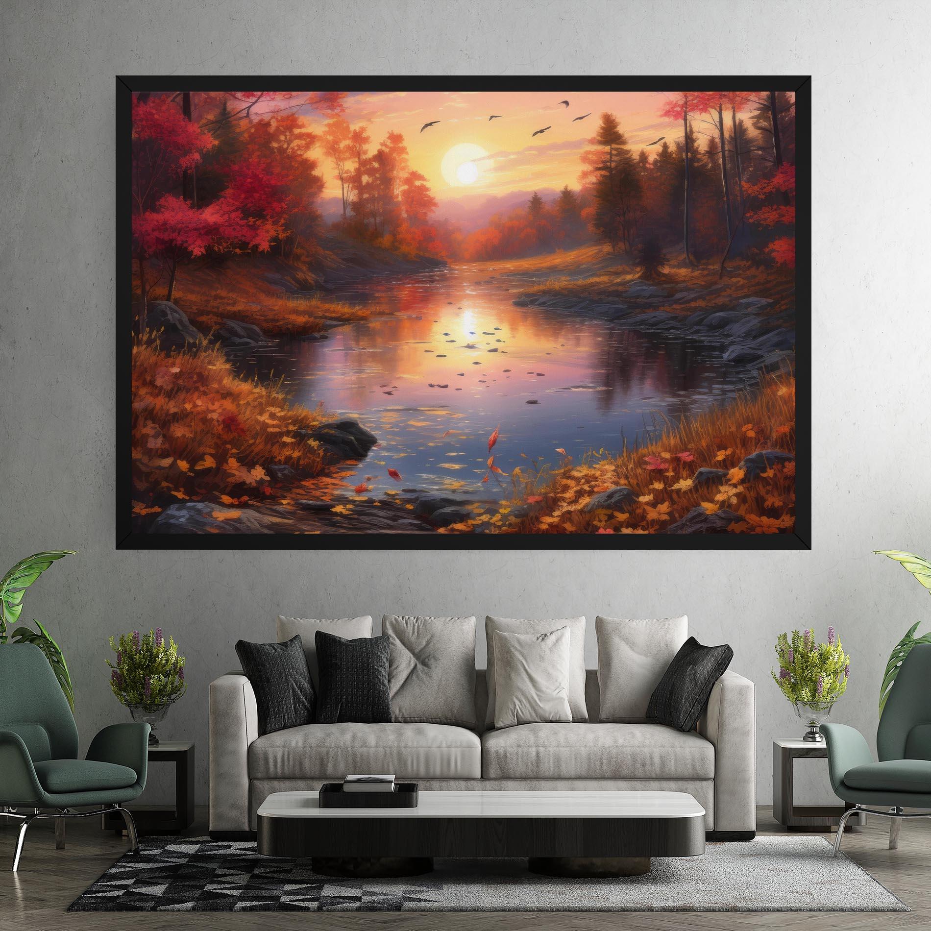 Tablou Canvas Autumn Sunset mockup 7