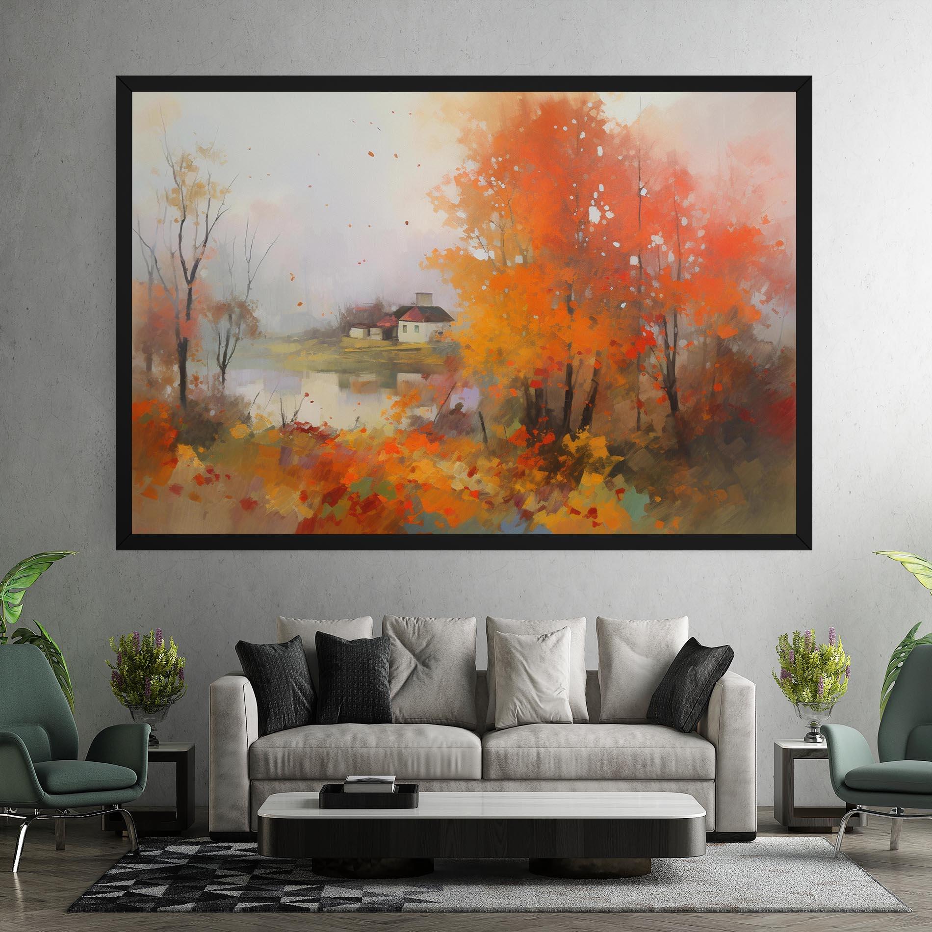 Tablou Canvas Autumnal Painting mockup 7