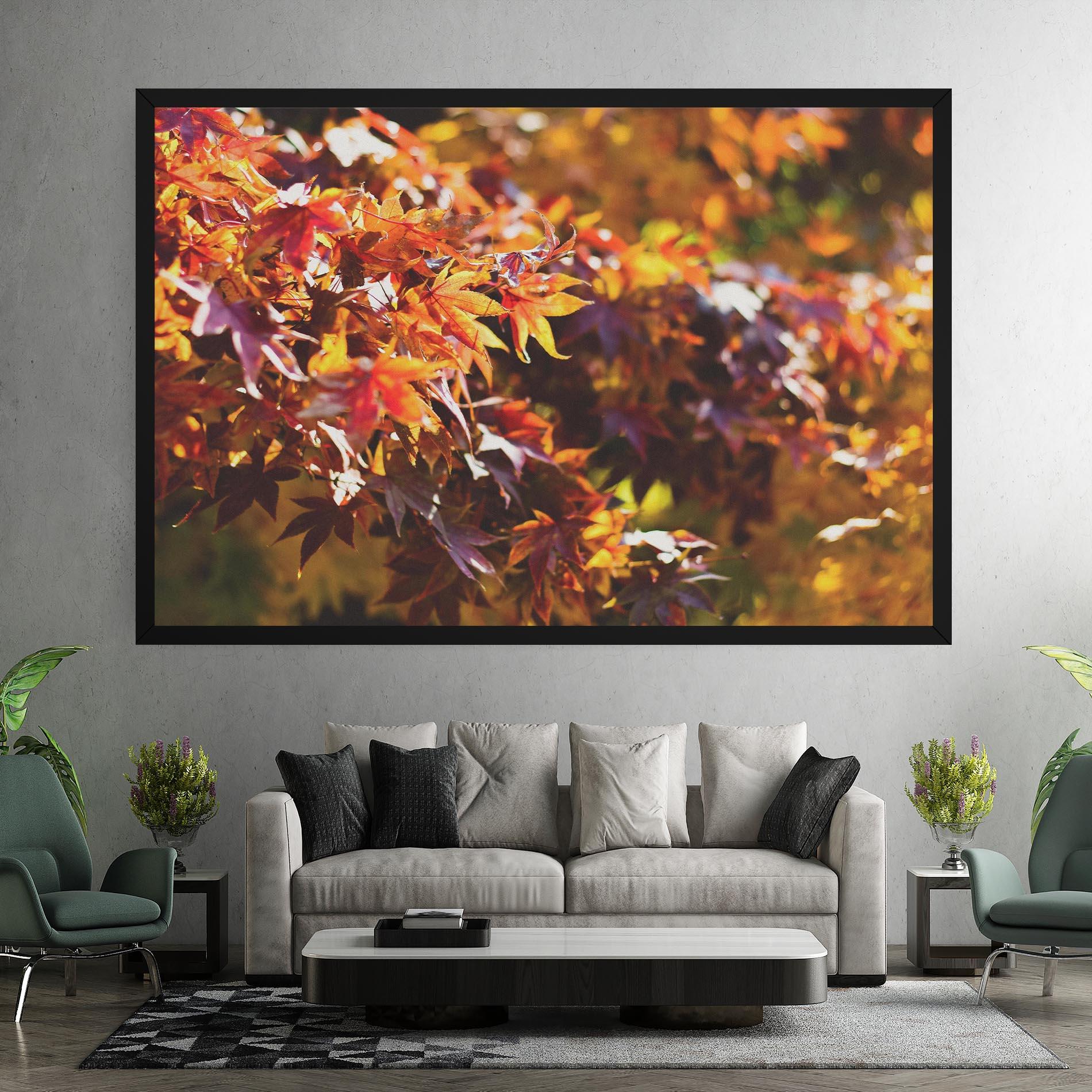 Tablou Canvas Dark Red Leaves mockup 7