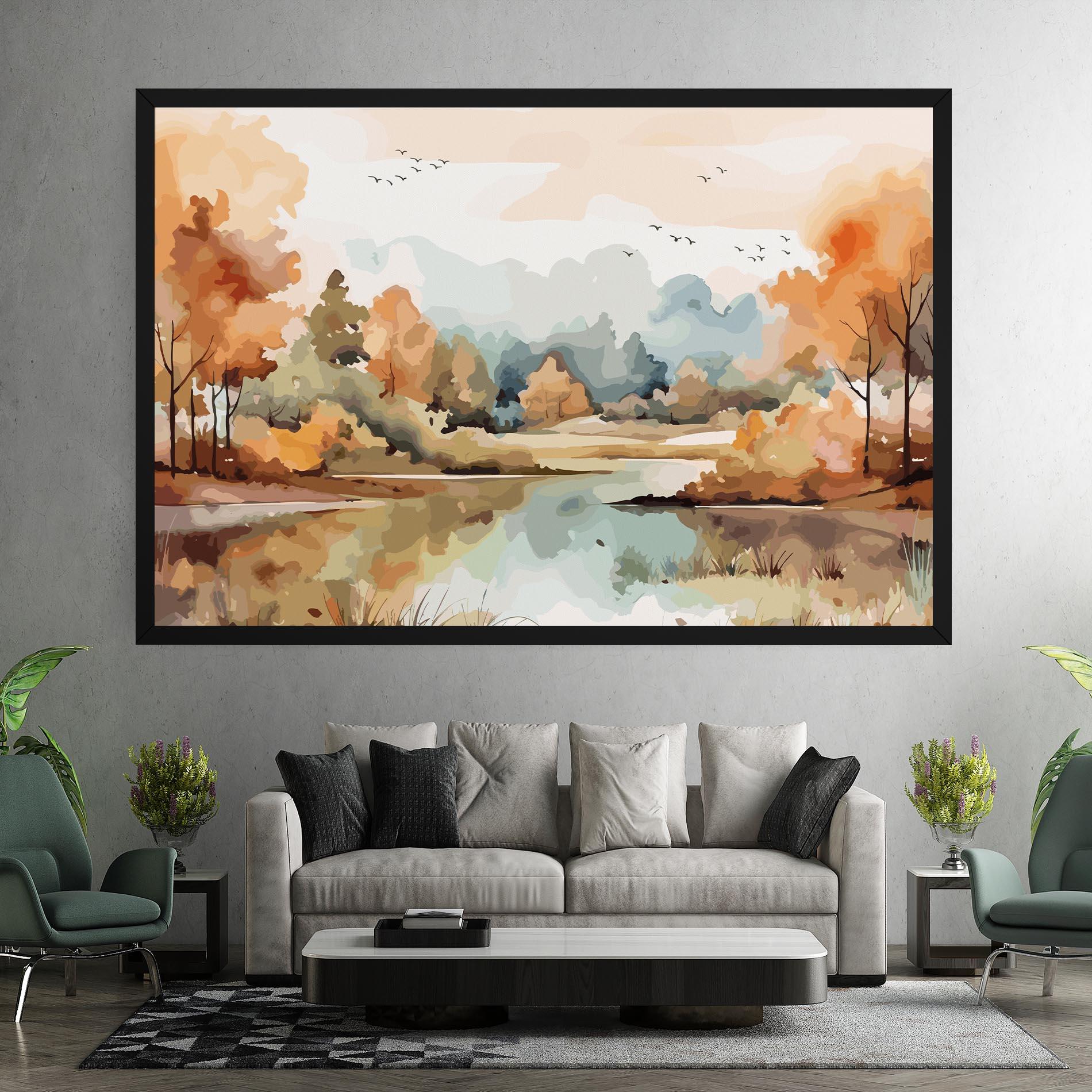 Tablou Canvas Watercolor Autumn mockup 7