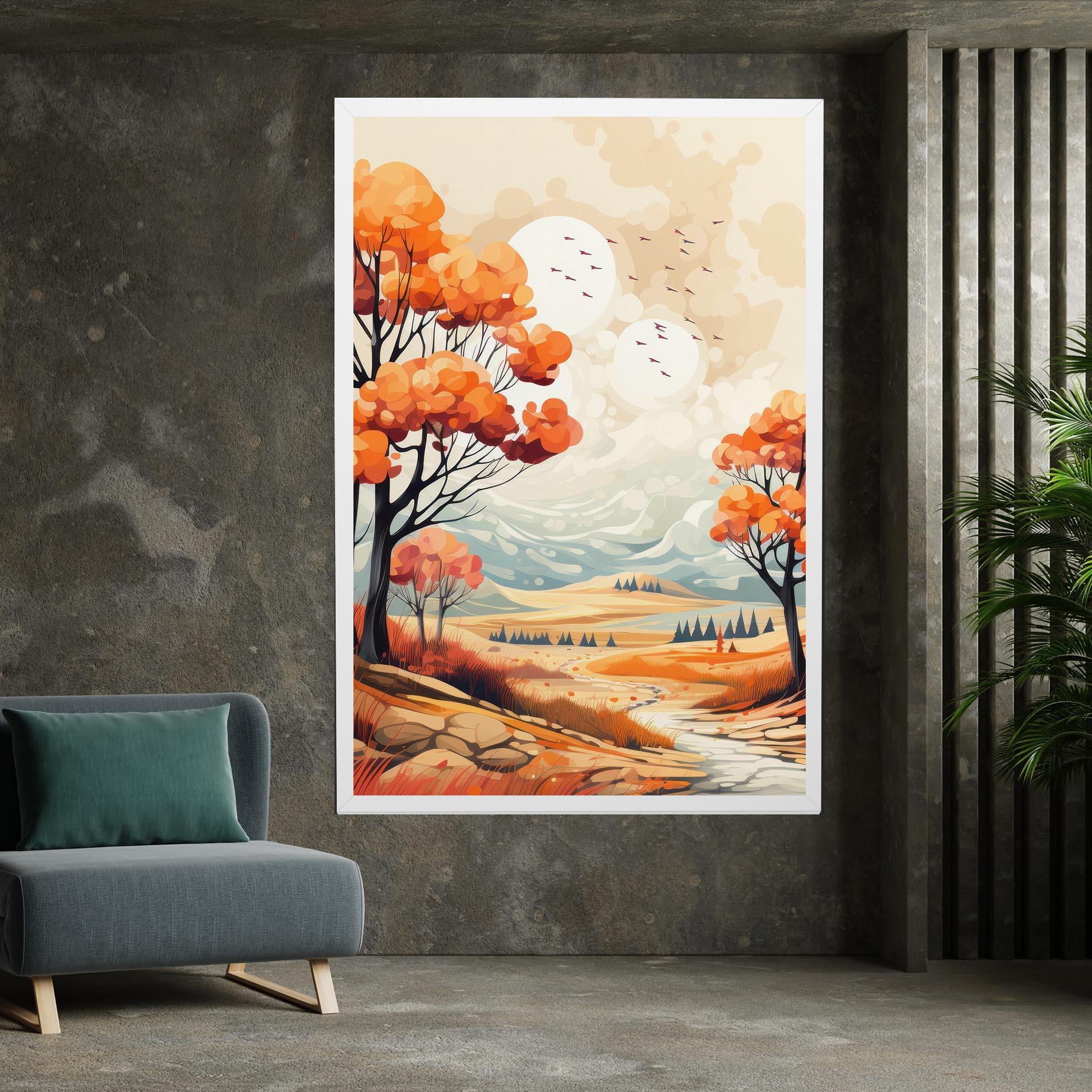Tablou Canvas Autumn Tree Painting mockup 7