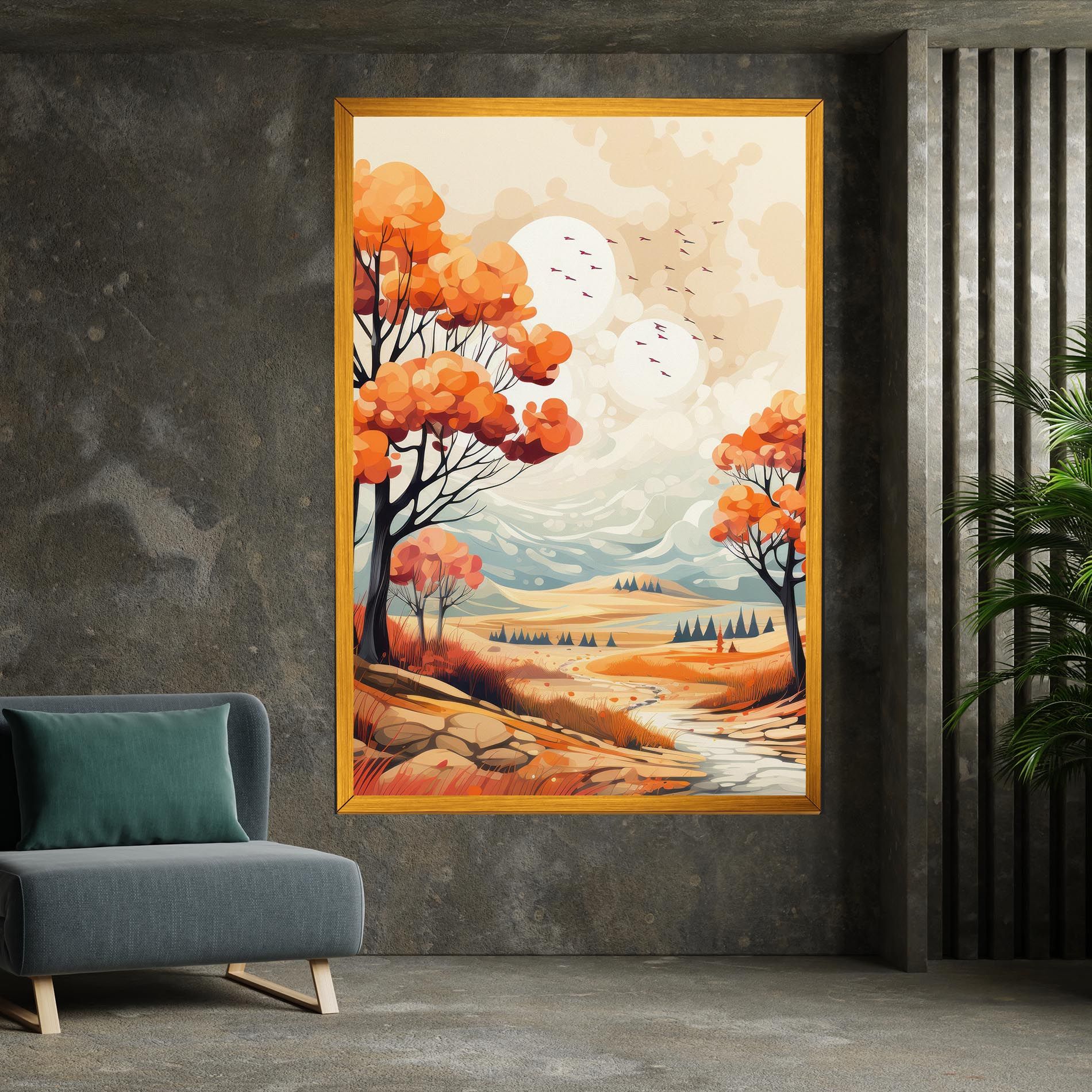 Autumn Tree Painting mockup 7