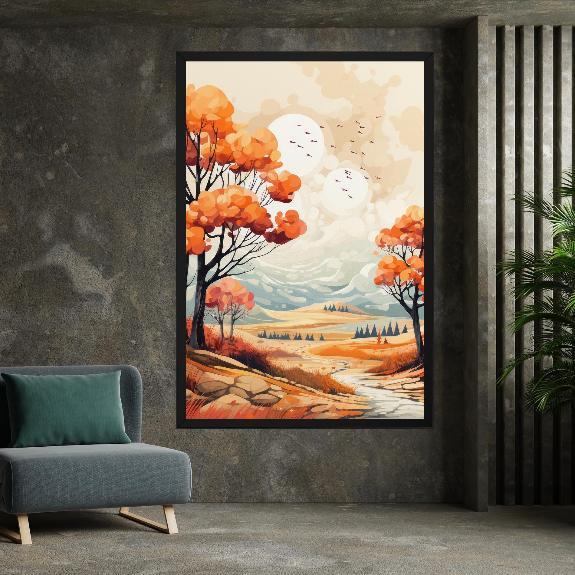 Tablou Canvas Autumn Tree Painting mockup 7