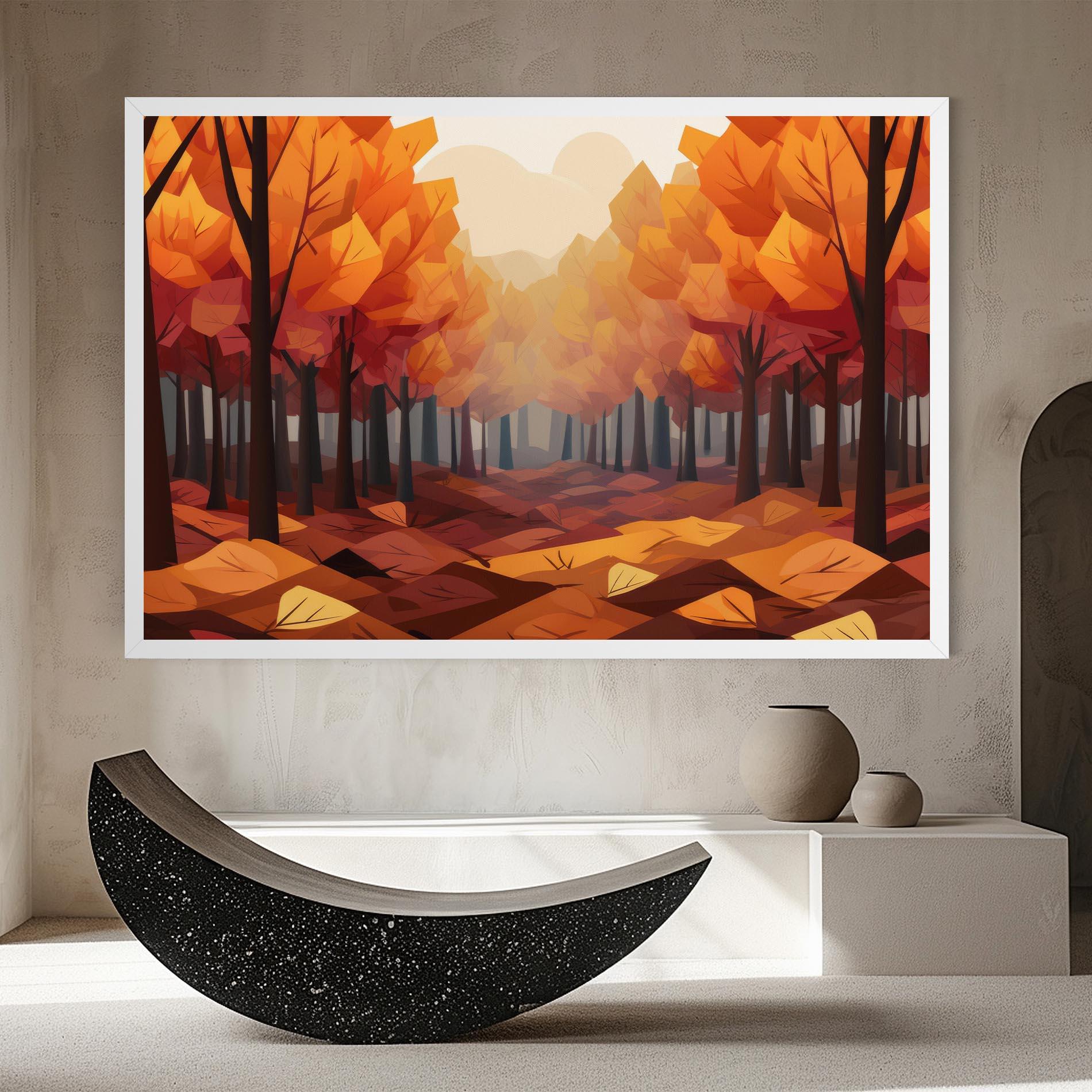 Tablou Canvas Autumn Forest View mockup 8