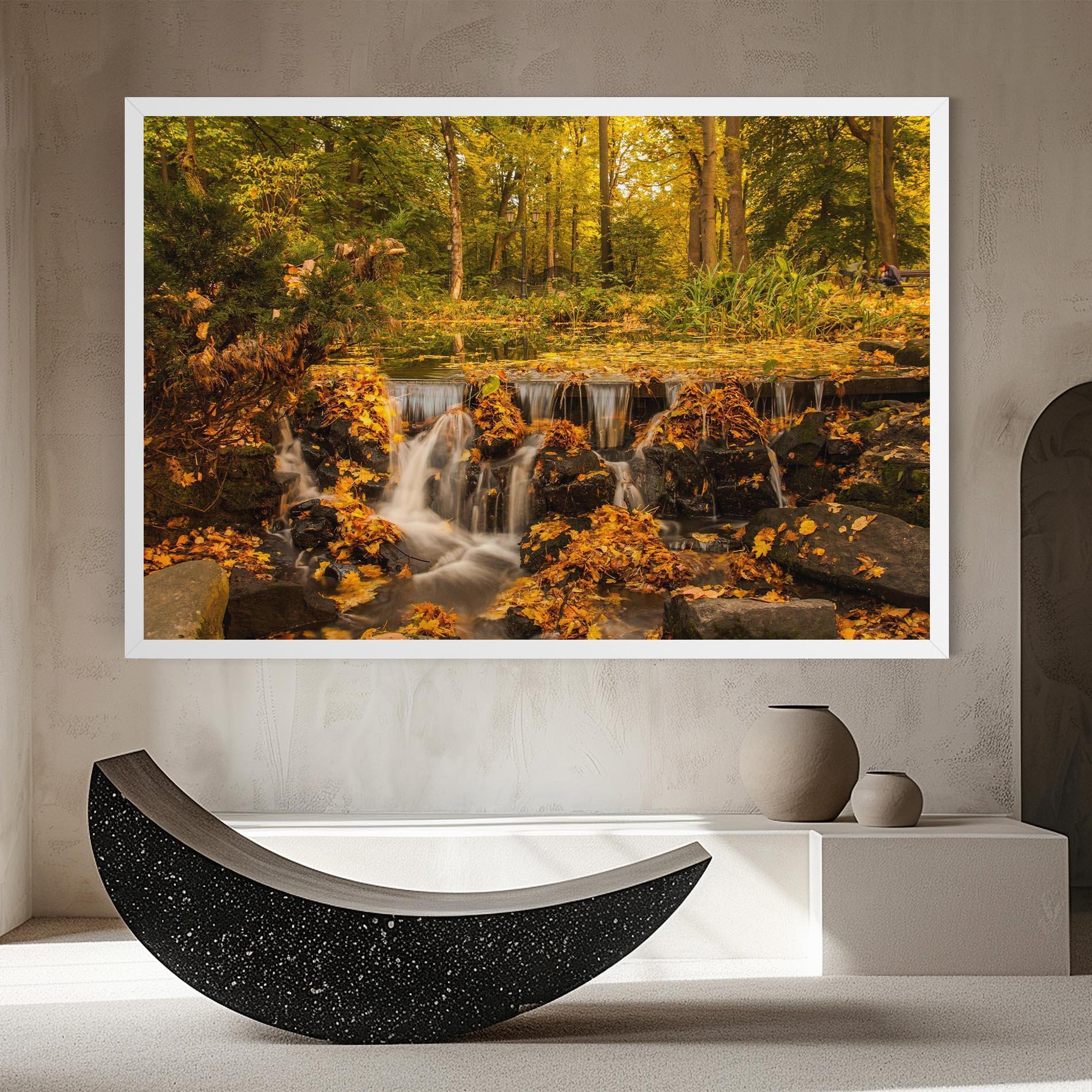 Tablou Canvas Autumn Waterfall mockup 8