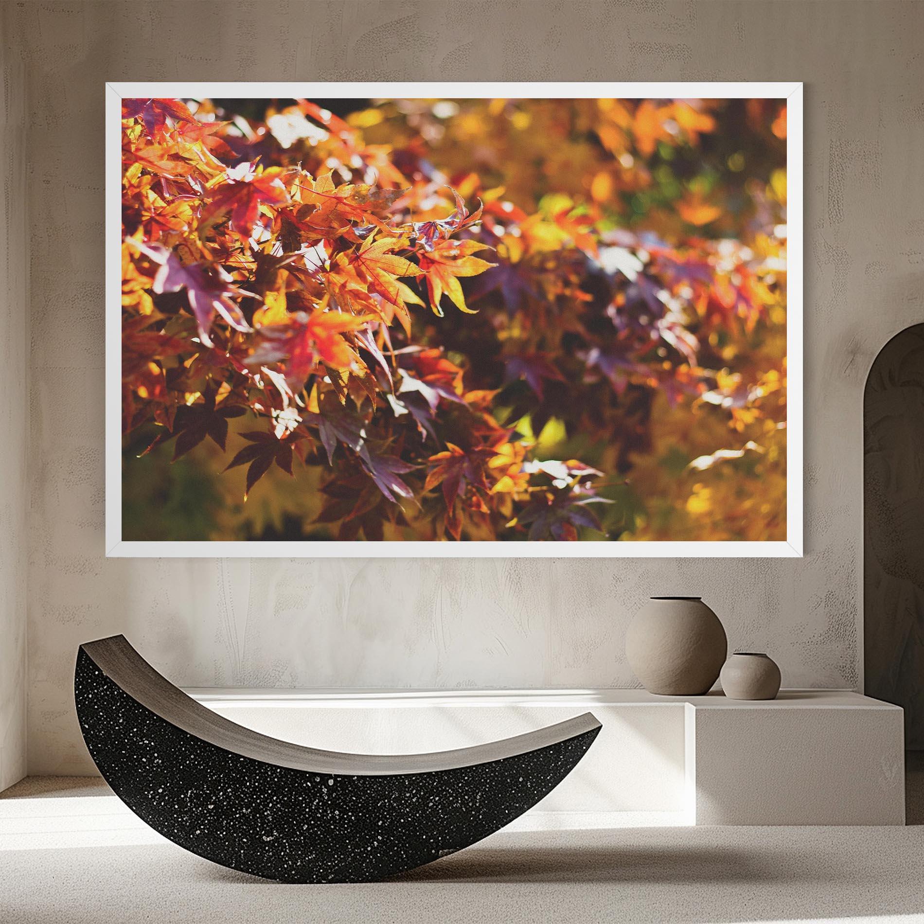 Tablou Canvas Dark Red Leaves mockup 8