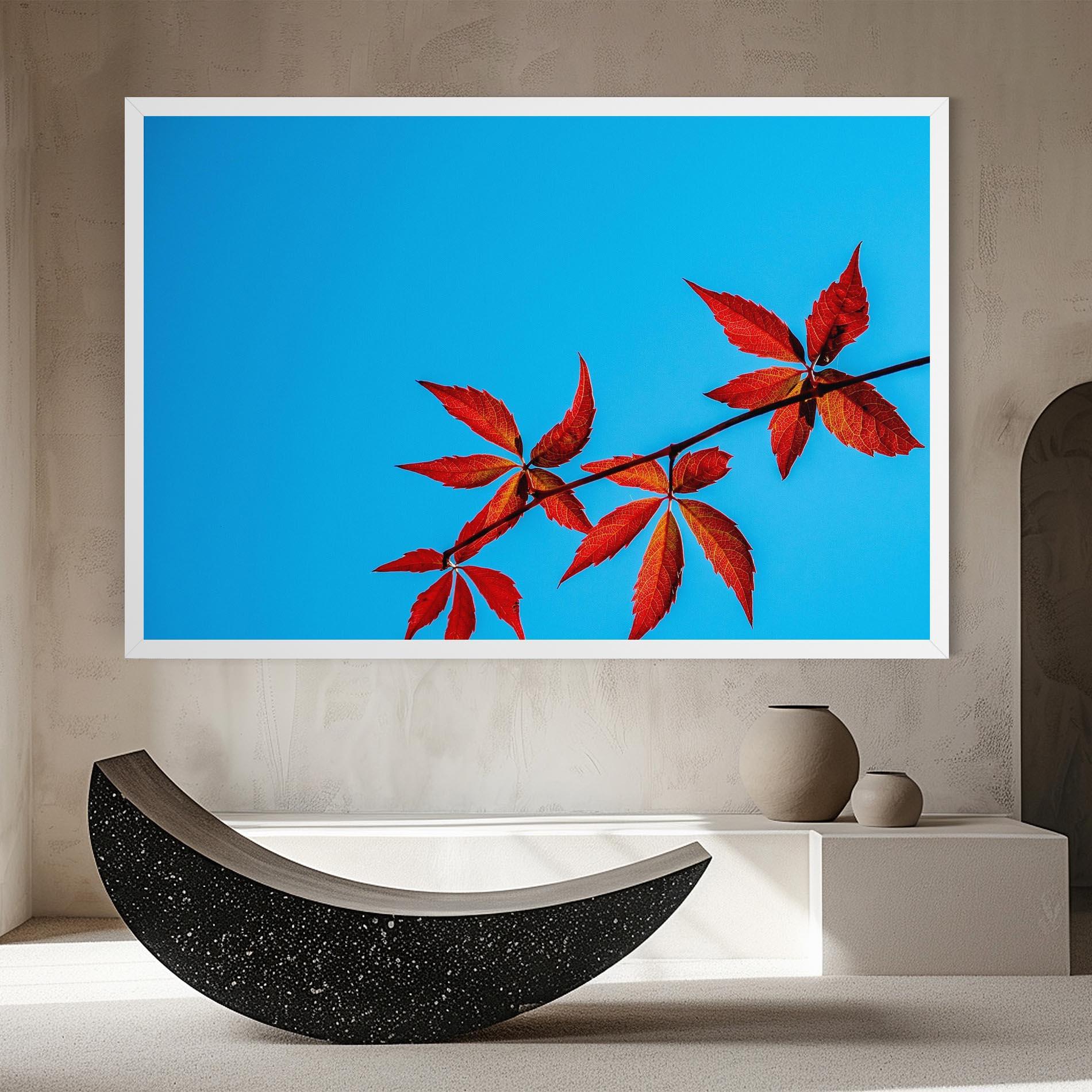Tablou Canvas Red Small Leaves mockup 8