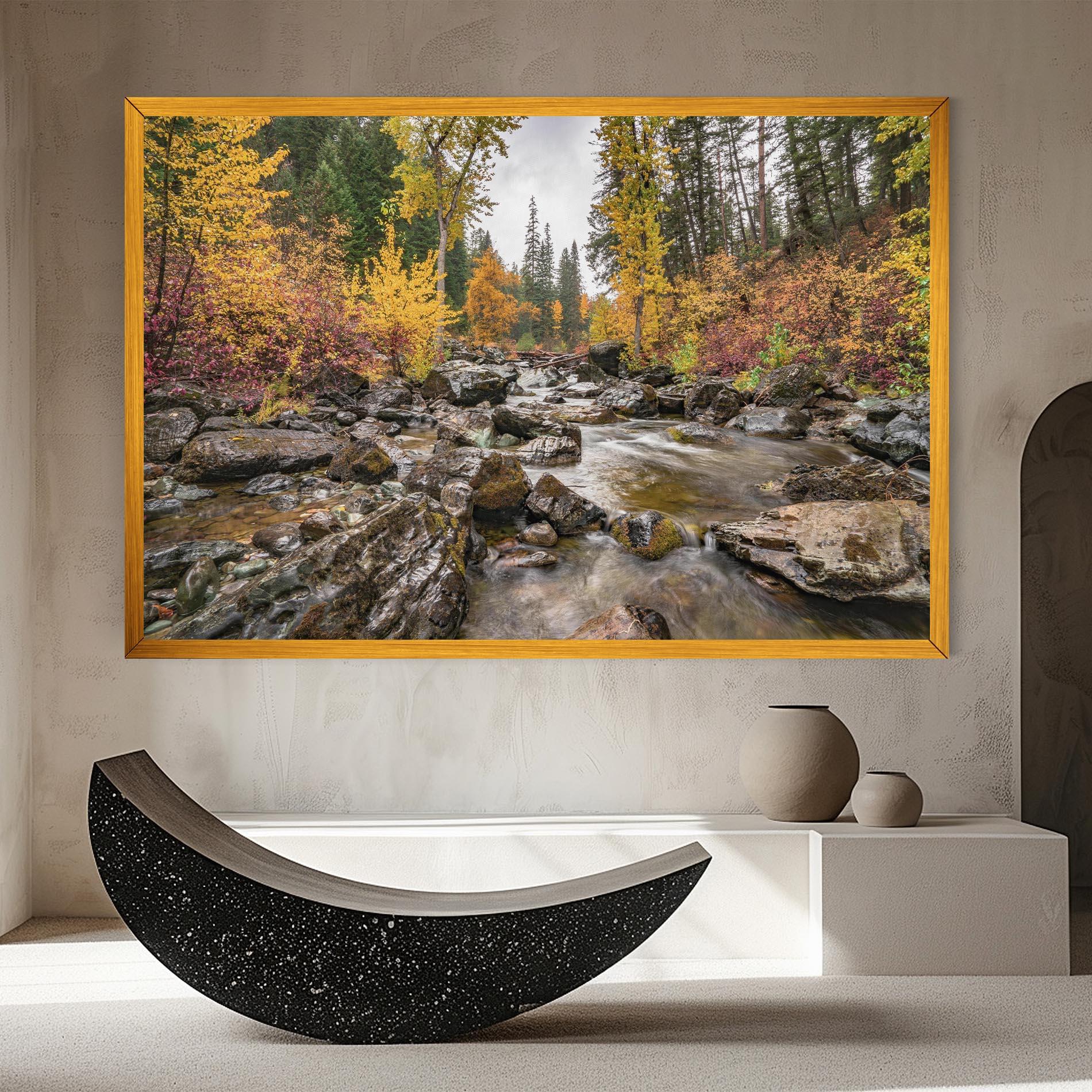 Tablou Canvas Autumn Stream mockup 8