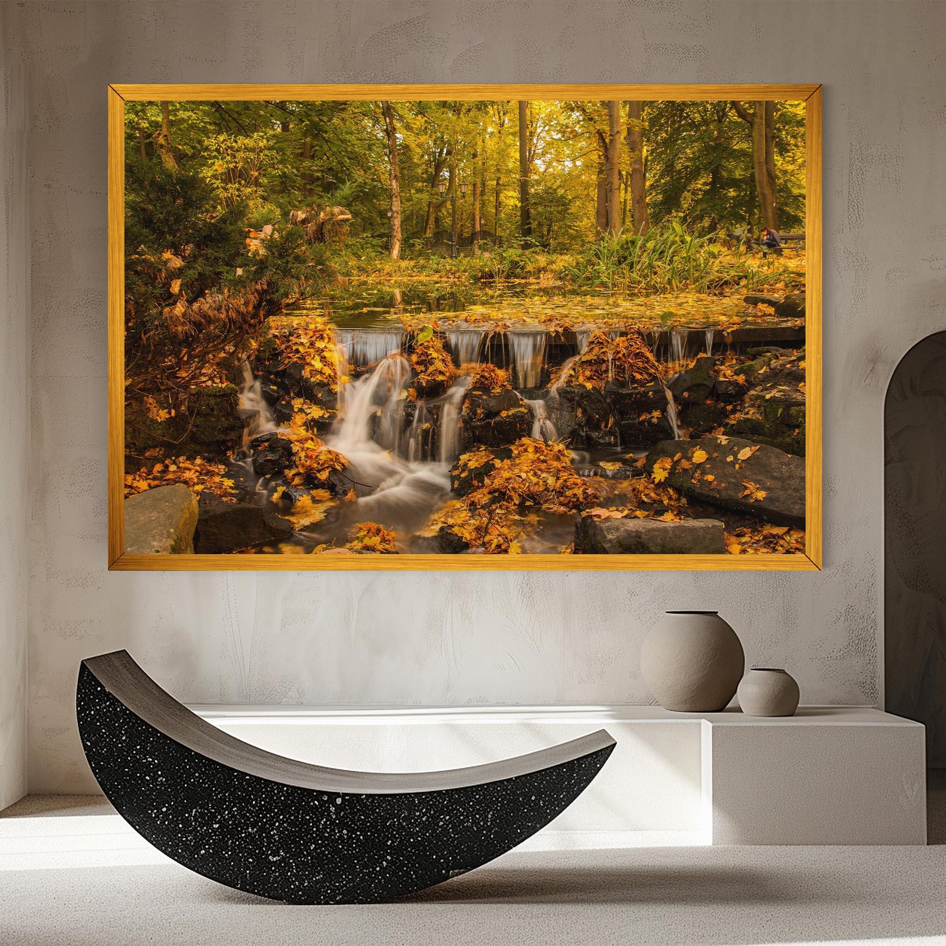 Tablou Canvas Autumn Waterfall mockup 8