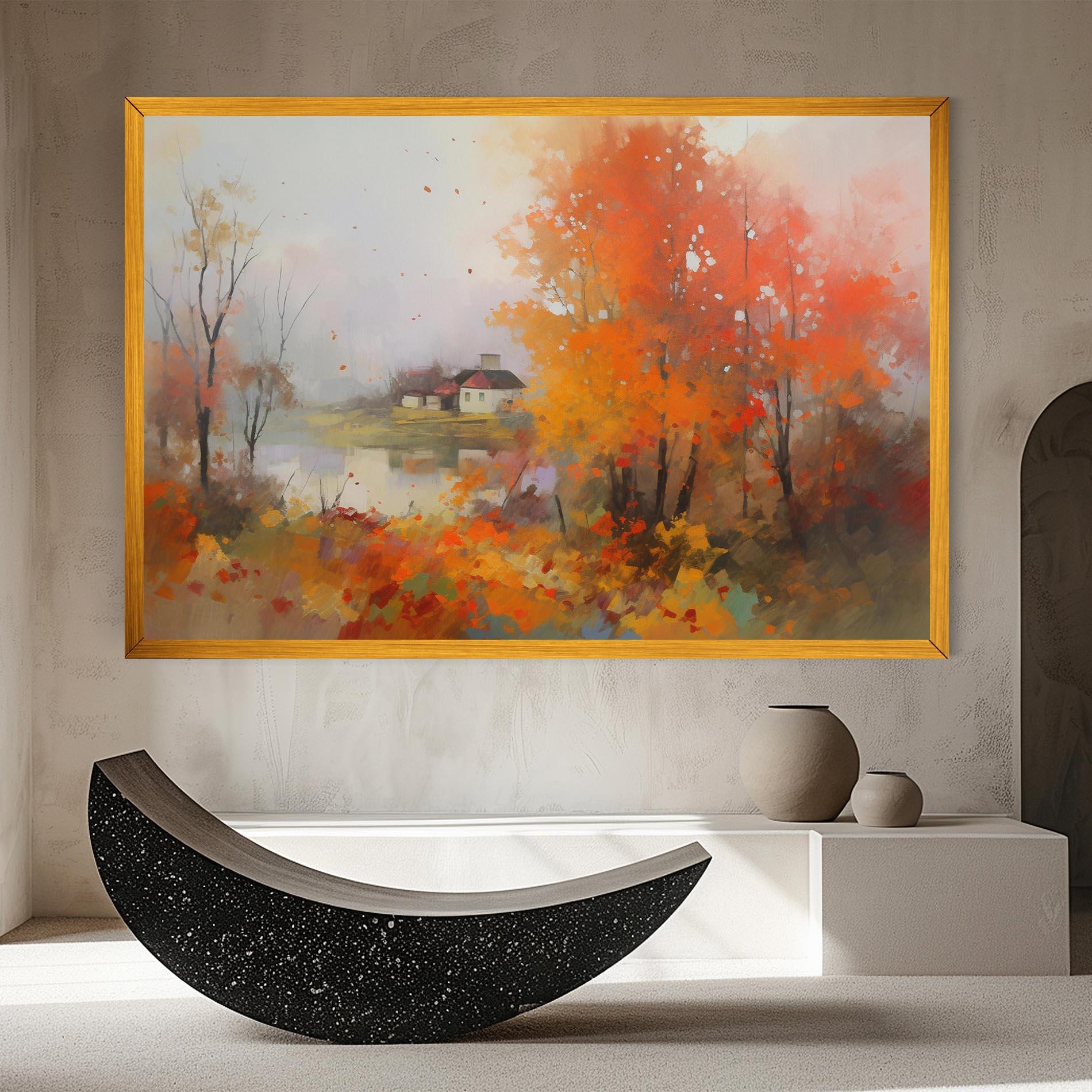 Tablou Canvas Autumnal Painting mockup 8