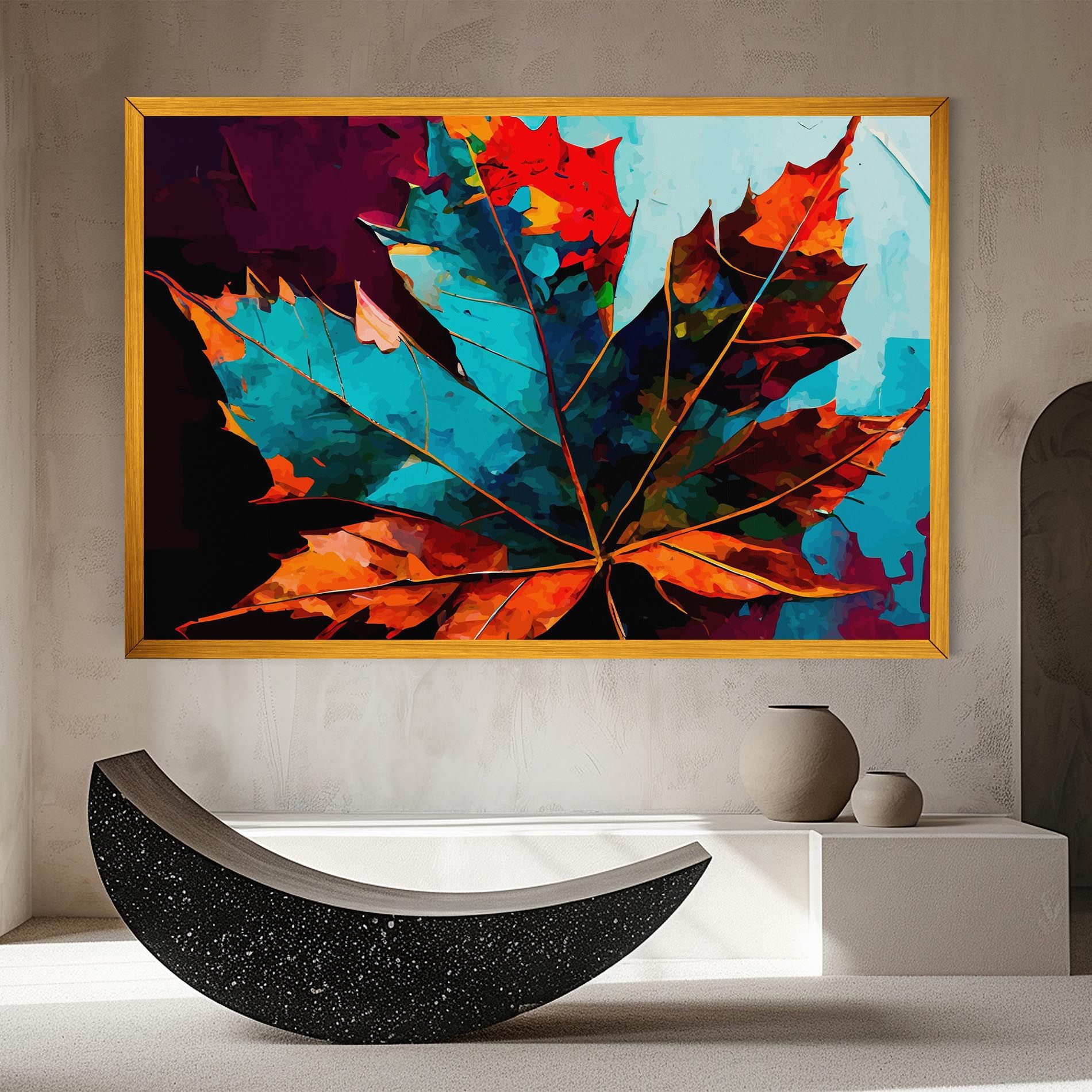 Blue Orange Leaf mockup 8