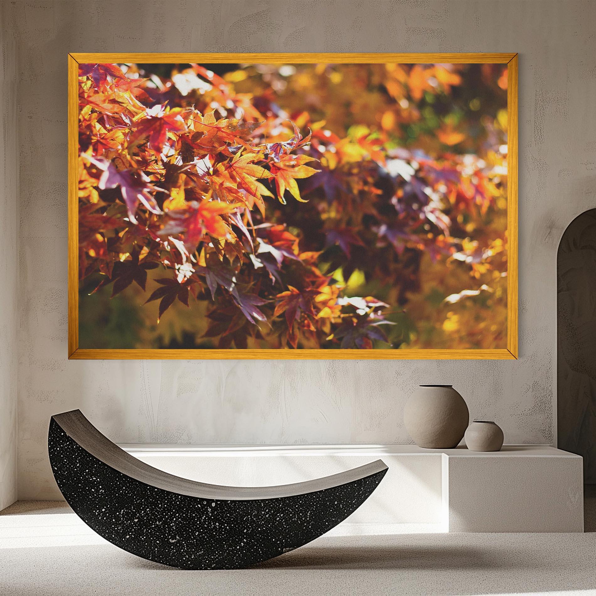 Tablou Canvas Dark Red Leaves mockup 8