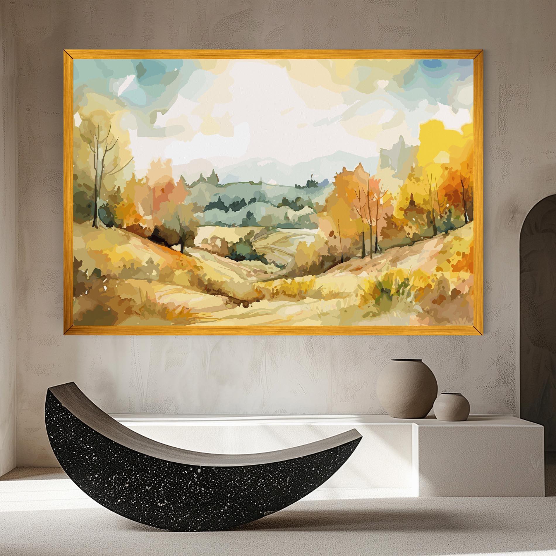 Tablou Canvas Green Yellow Autumn mockup 8