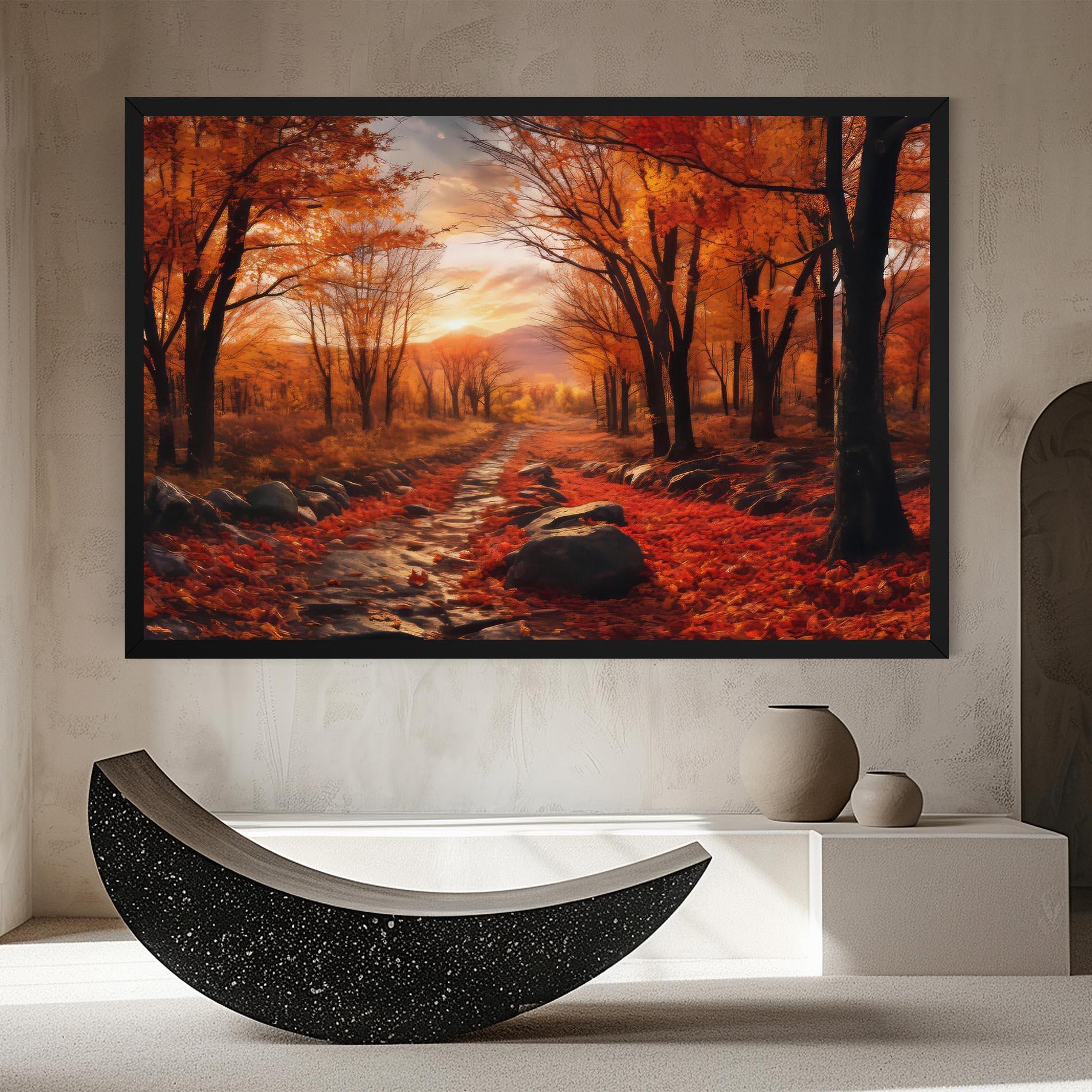 Tablou Canvas Autumn Path mockup 8