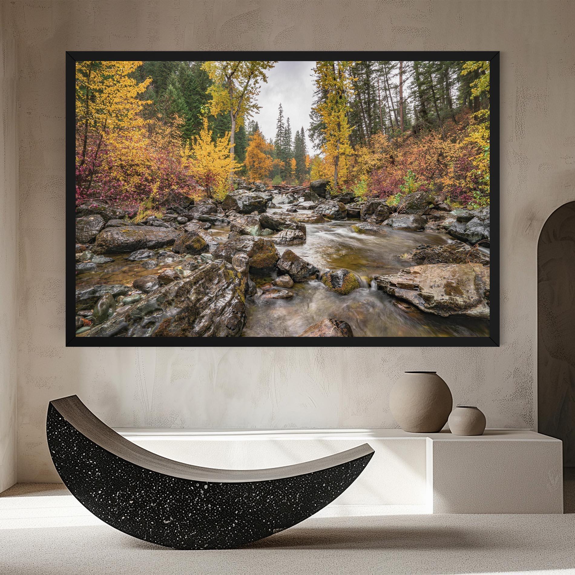 Tablou Canvas Autumn Stream mockup 8