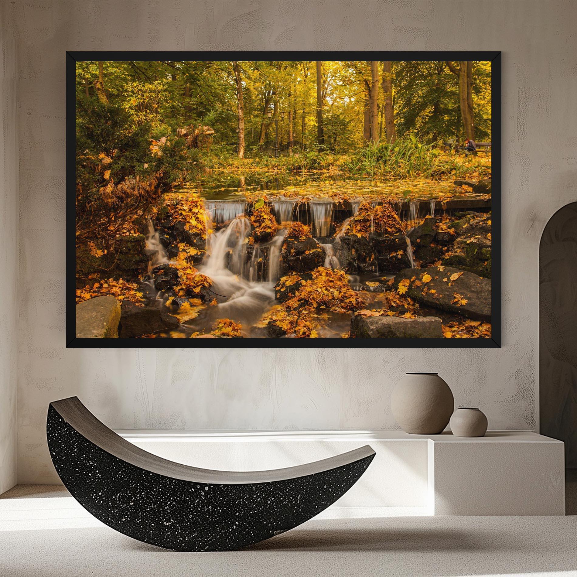 Tablou Canvas Autumn Waterfall mockup 8