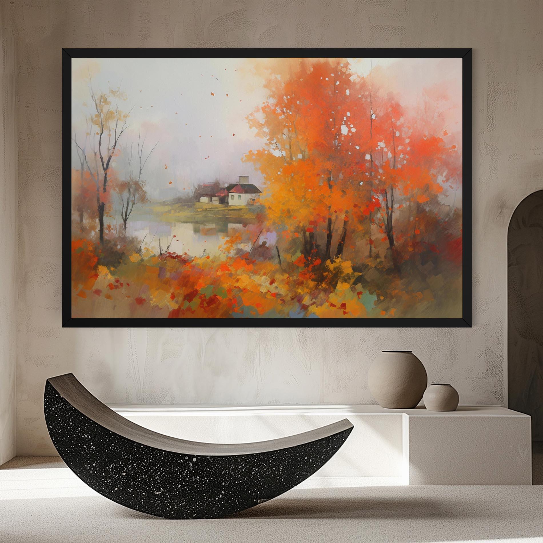 Tablou Canvas Autumnal Painting mockup 8