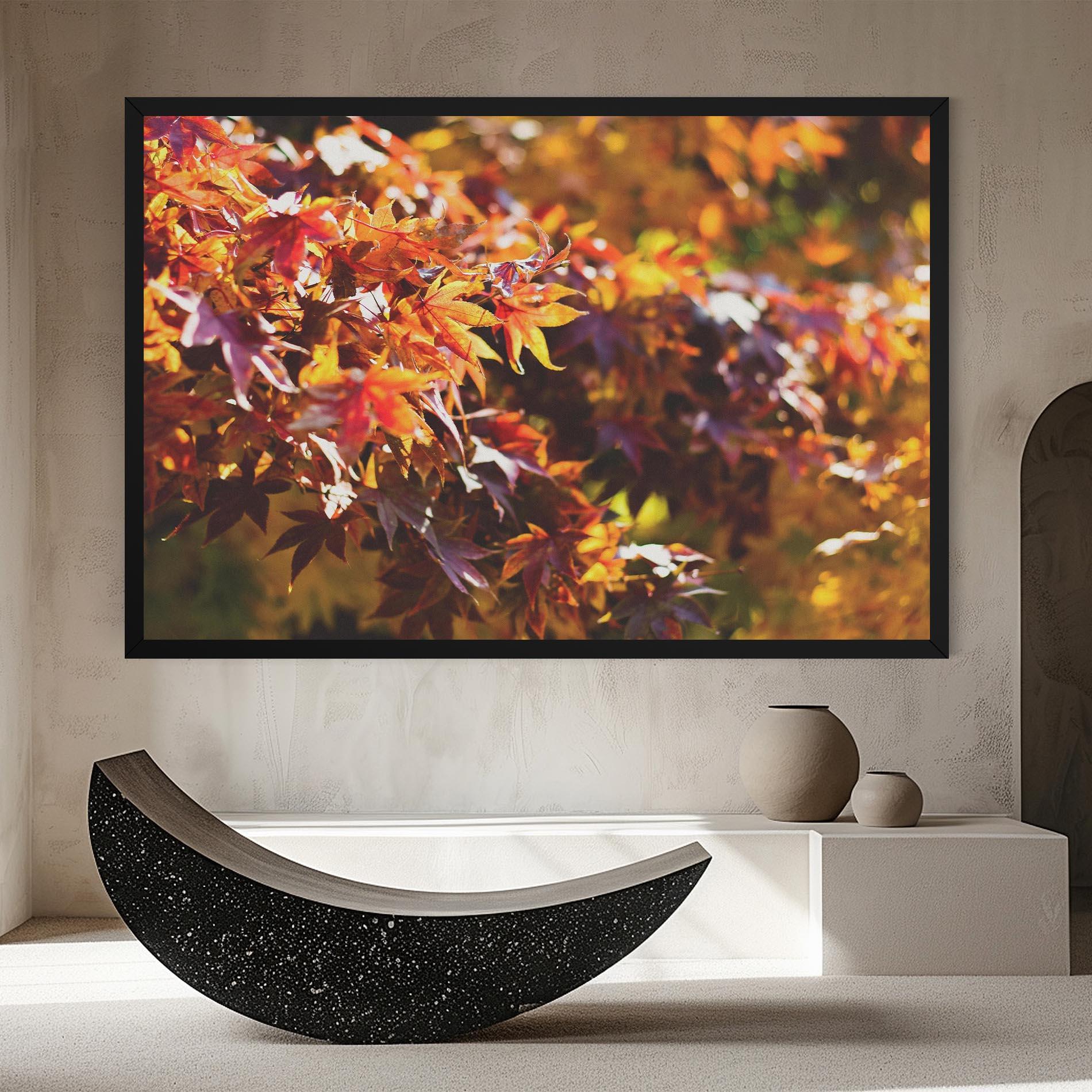 Tablou Canvas Dark Red Leaves mockup 8