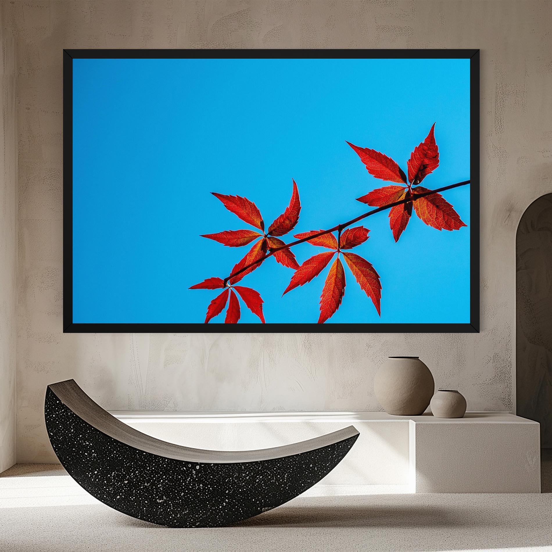 Tablou Canvas Red Small Leaves mockup 8