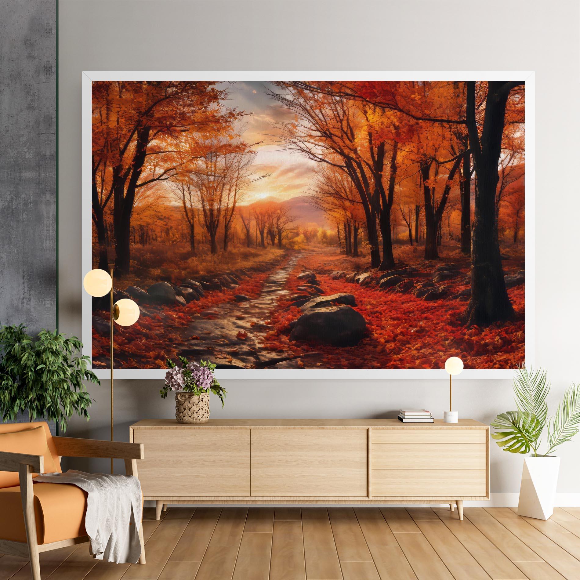 Tablou Canvas Autumn Path mockup 9