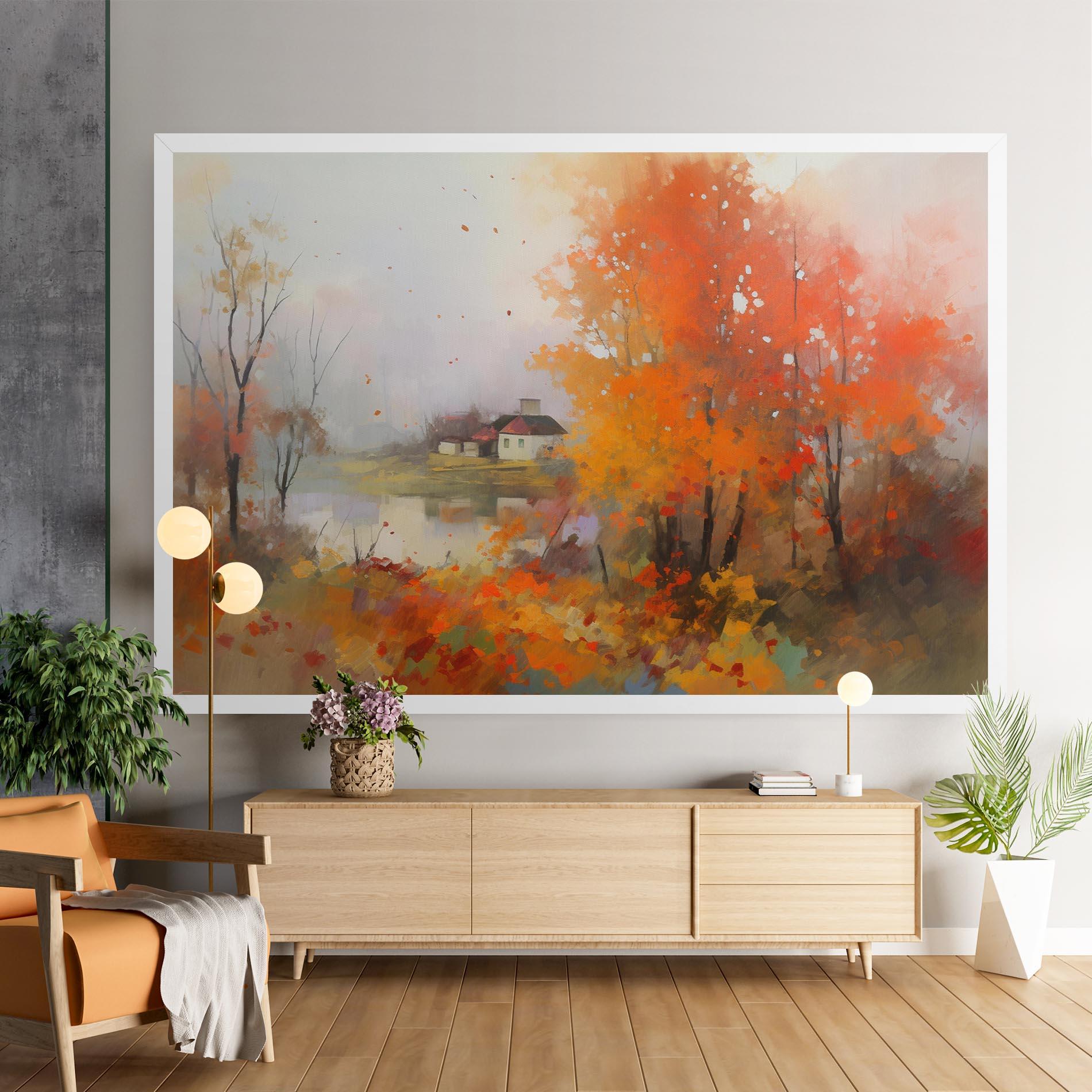Tablou Canvas Autumnal Painting mockup 9