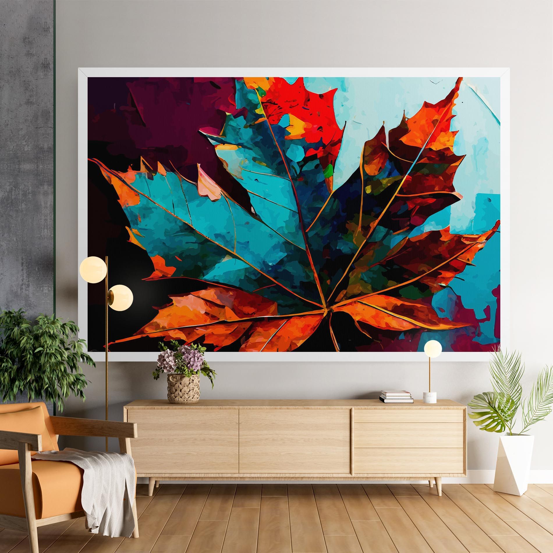 Blue Orange Leaf mockup 9