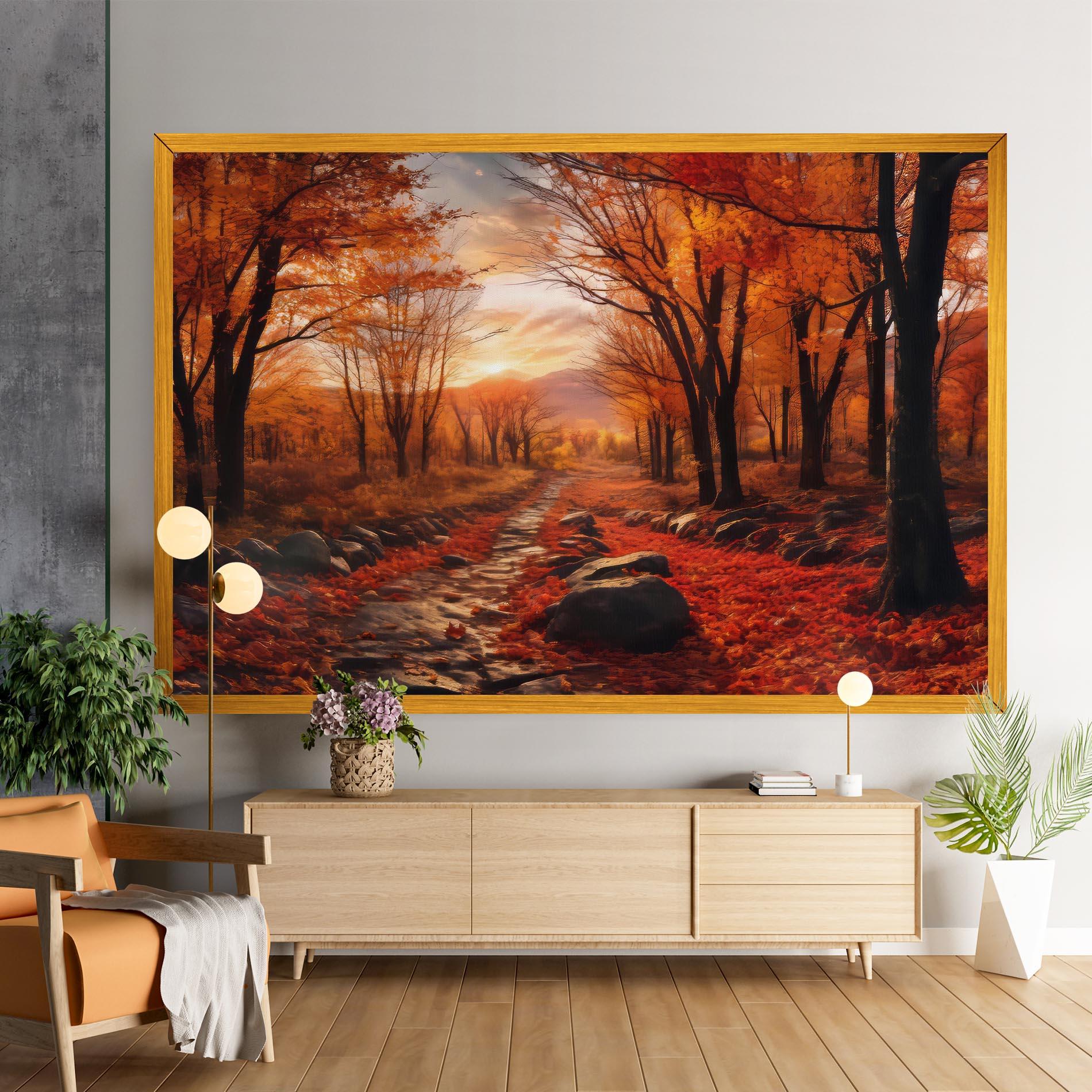 Tablou Canvas Autumn Path mockup 9