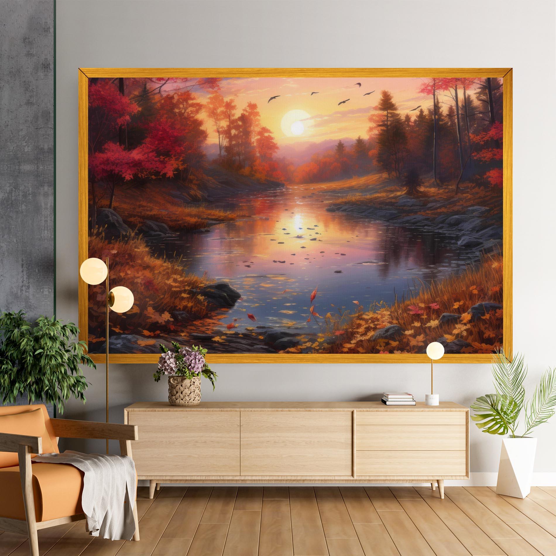 Tablou Canvas Autumn Sunset mockup 9