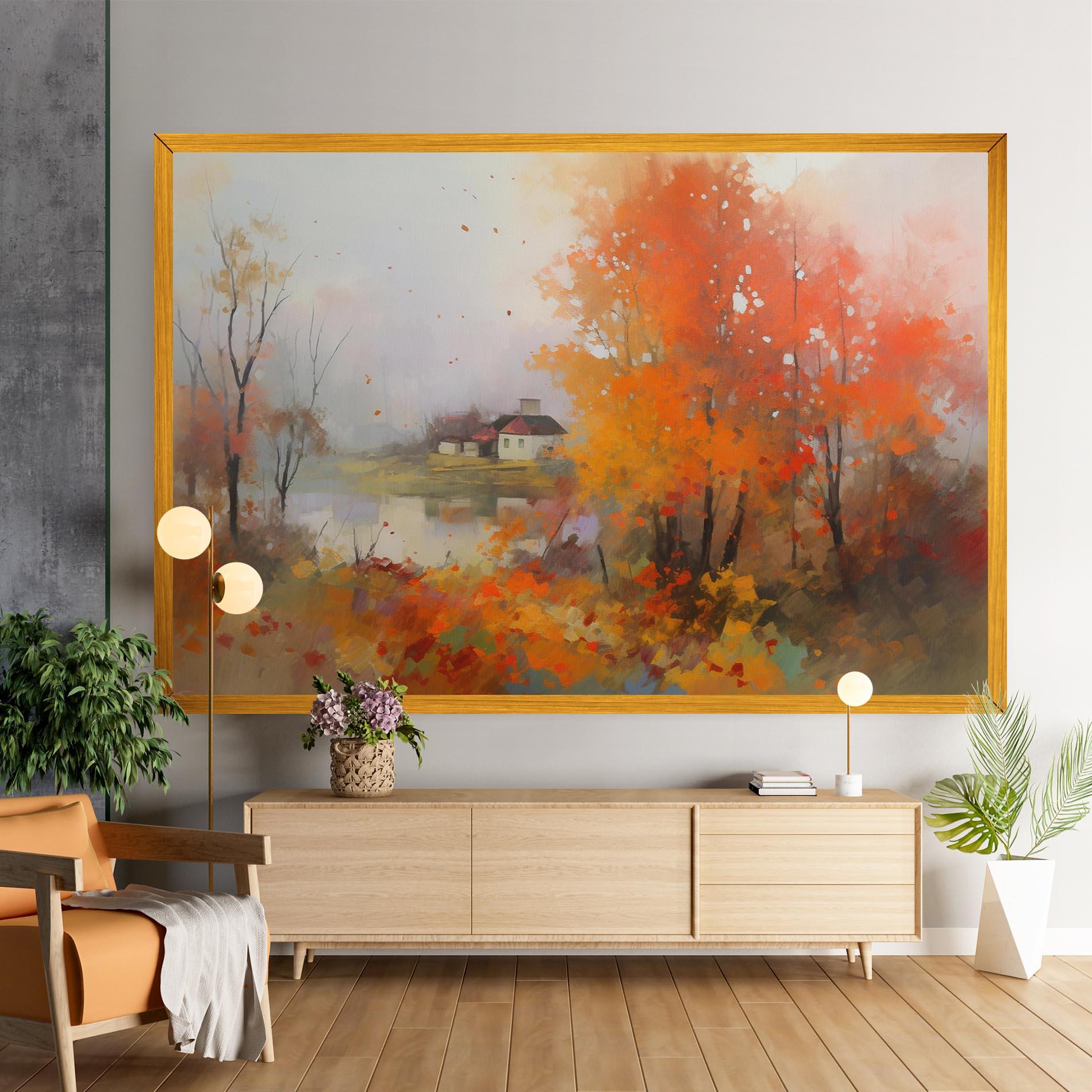 Tablou Canvas Autumnal Painting mockup 9
