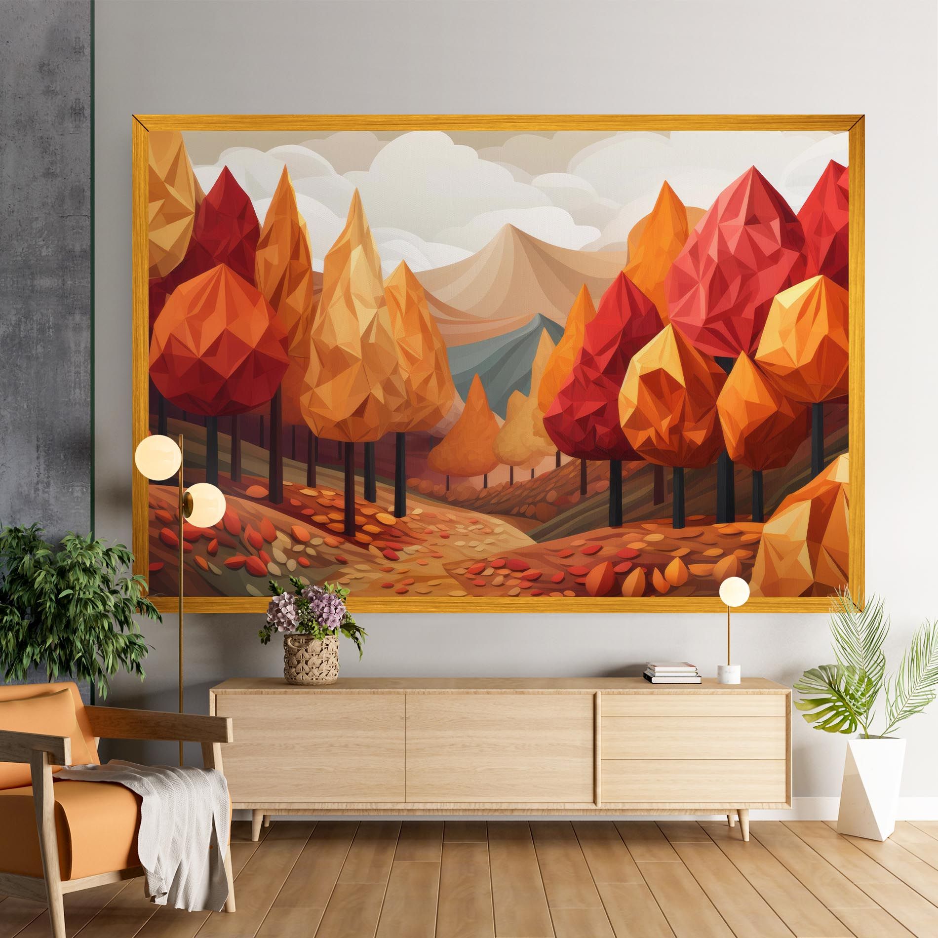 Colorful Trees Art mockup 9