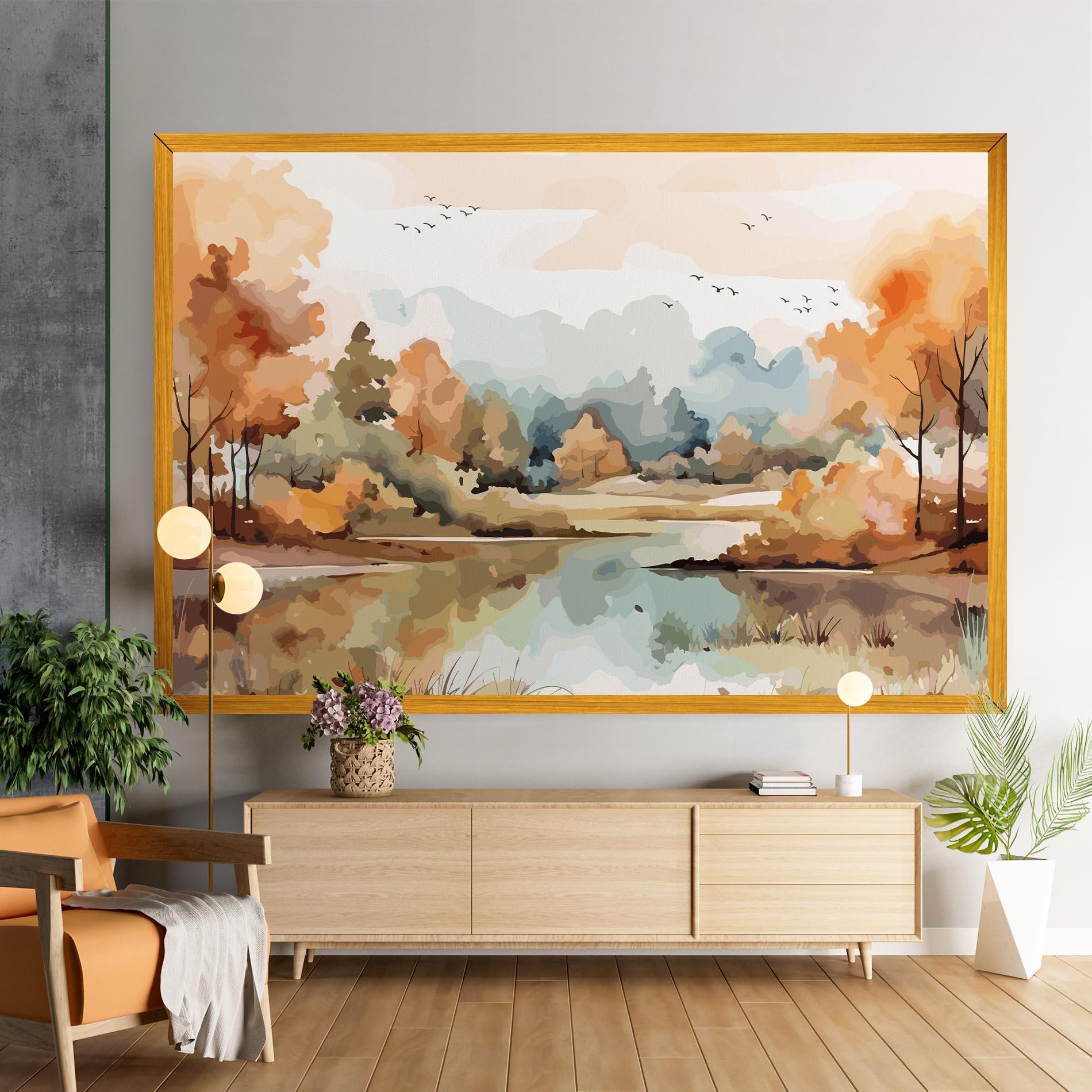 Tablou Canvas Watercolor Autumn mockup 9