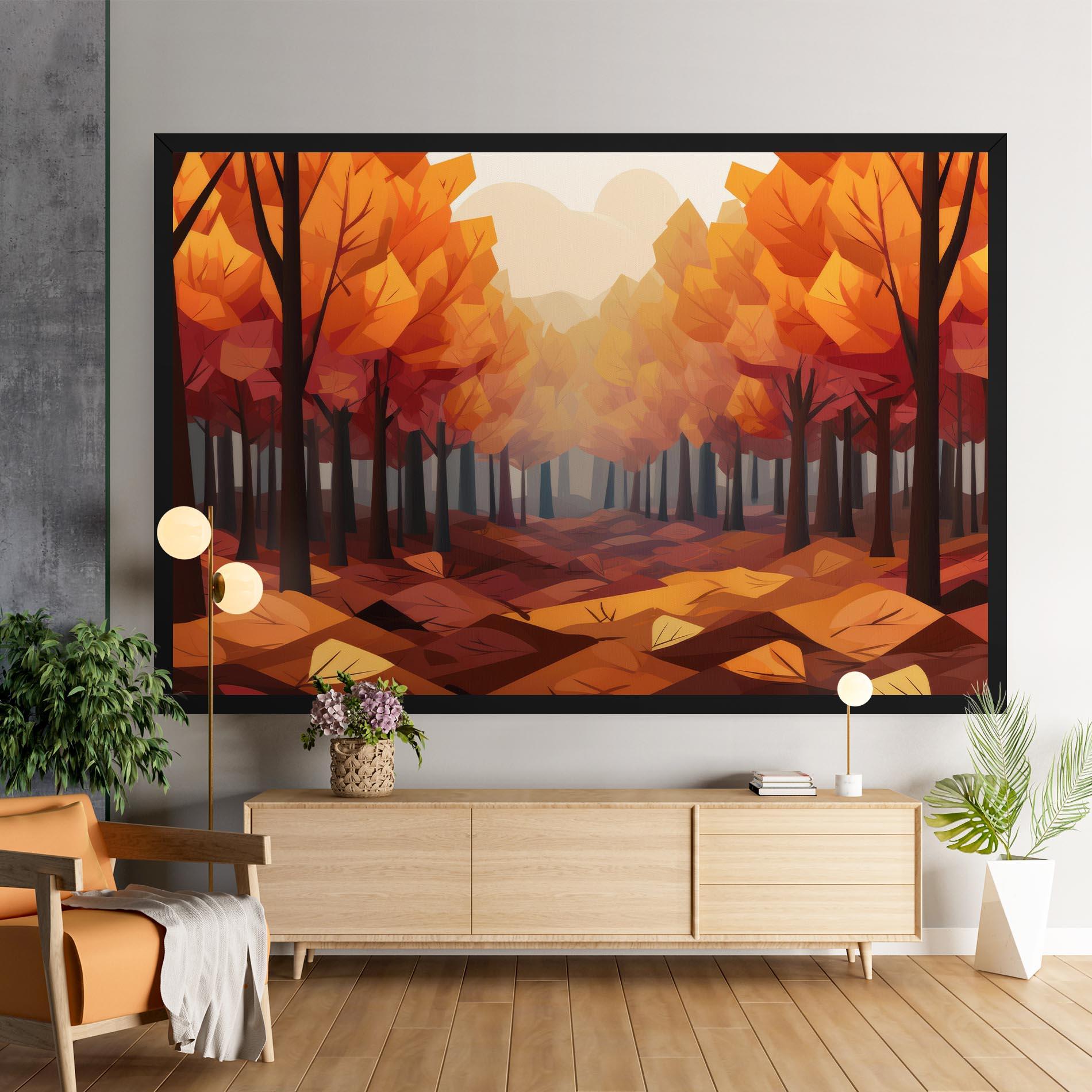 Tablou Canvas Autumn Forest View mockup 9