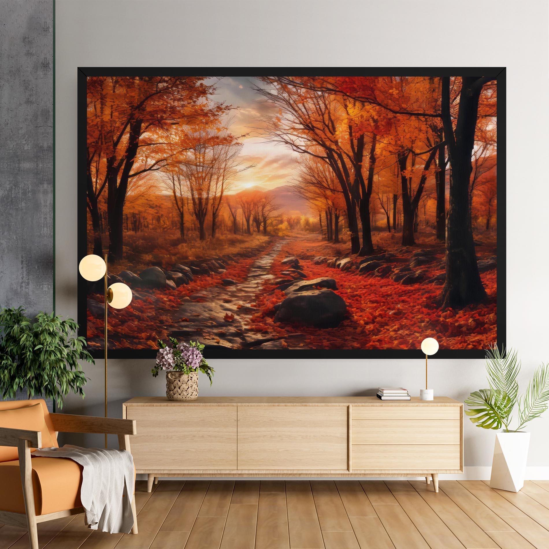 Tablou Canvas Autumn Path mockup 9