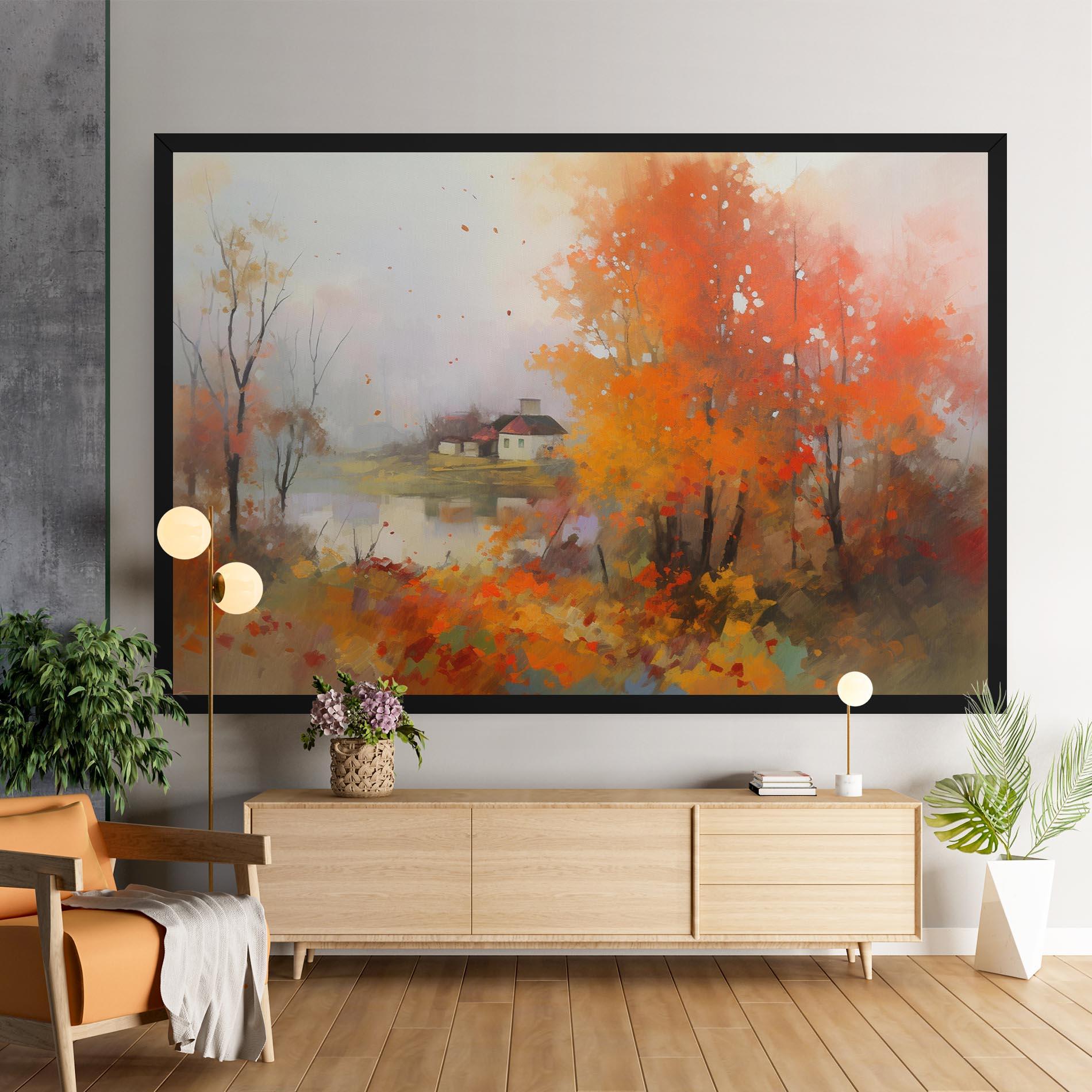 Tablou Canvas Autumnal Painting mockup 9