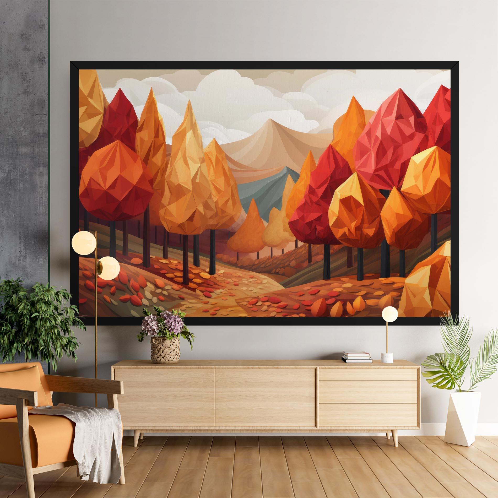 Tablou Canvas Colorful Trees Art mockup 9