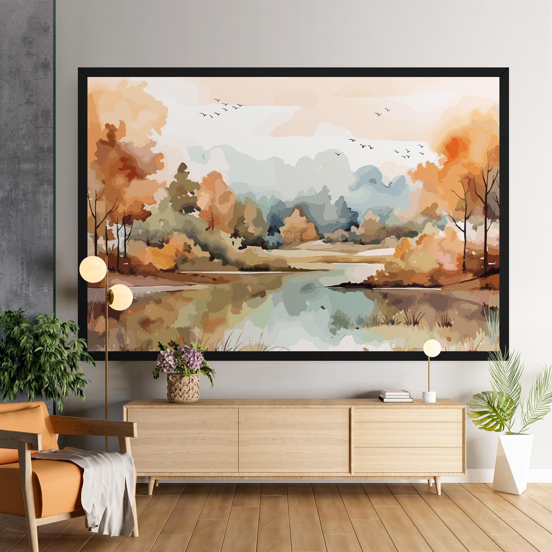 Tablou Canvas Watercolor Autumn mockup 9