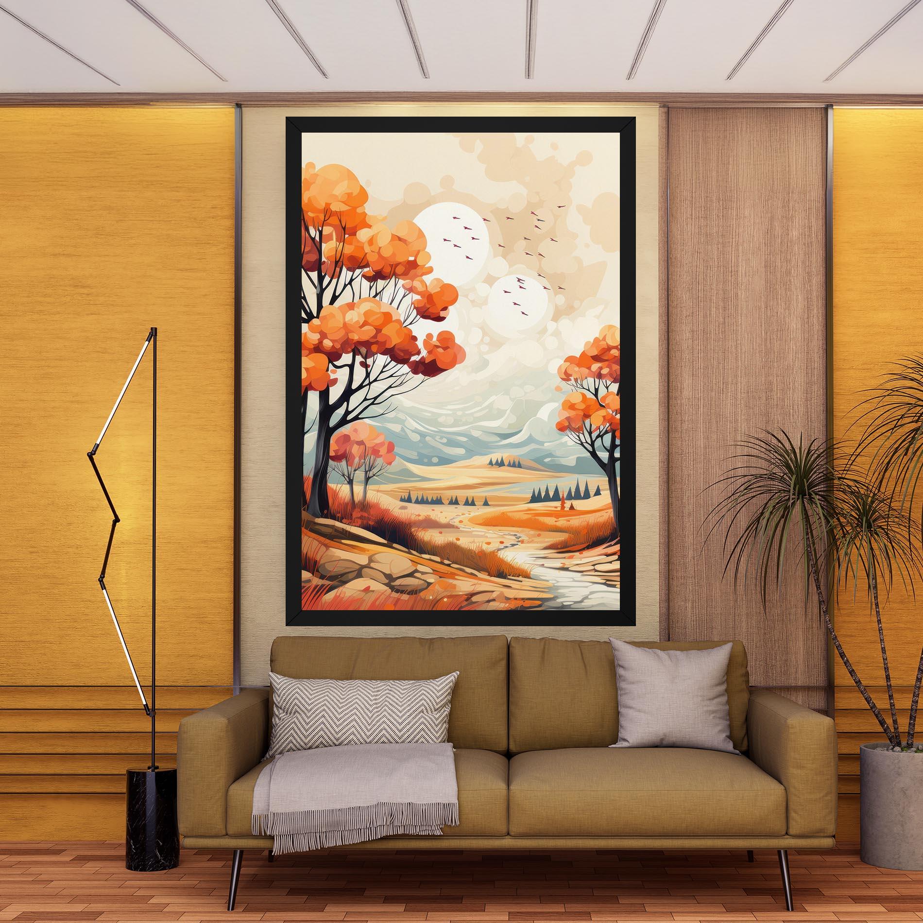 Tablou Canvas Autumn Tree Painting mockup 9