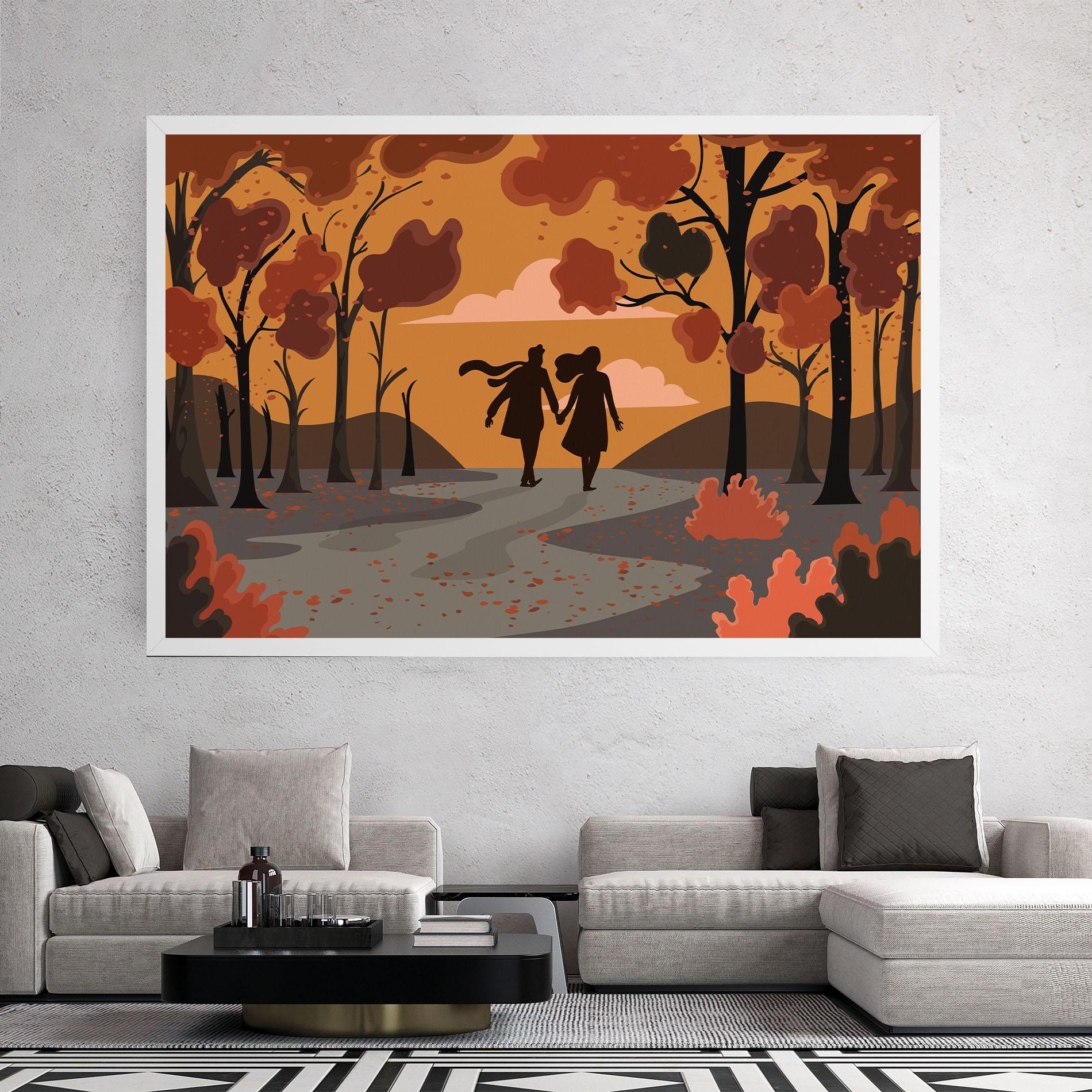 Tablou Canvas Autumn Couple mockup 2