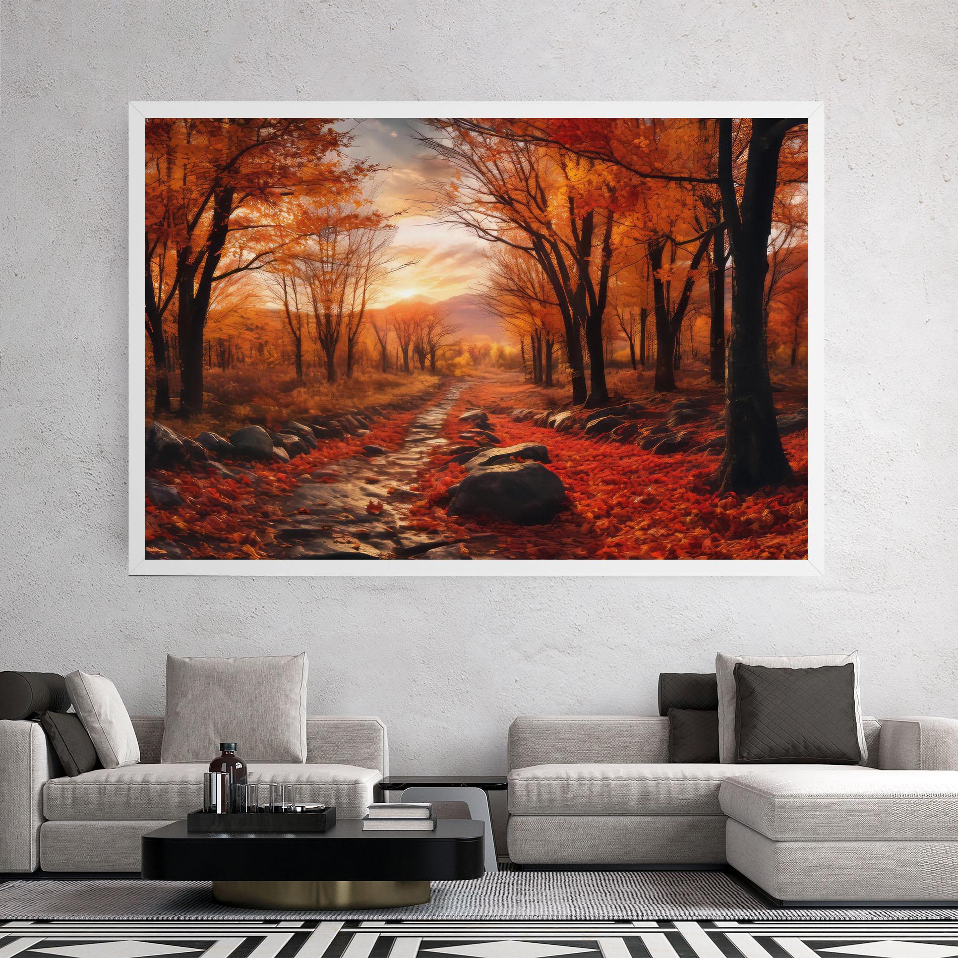 Tablou Canvas Autumn Path mockup 2