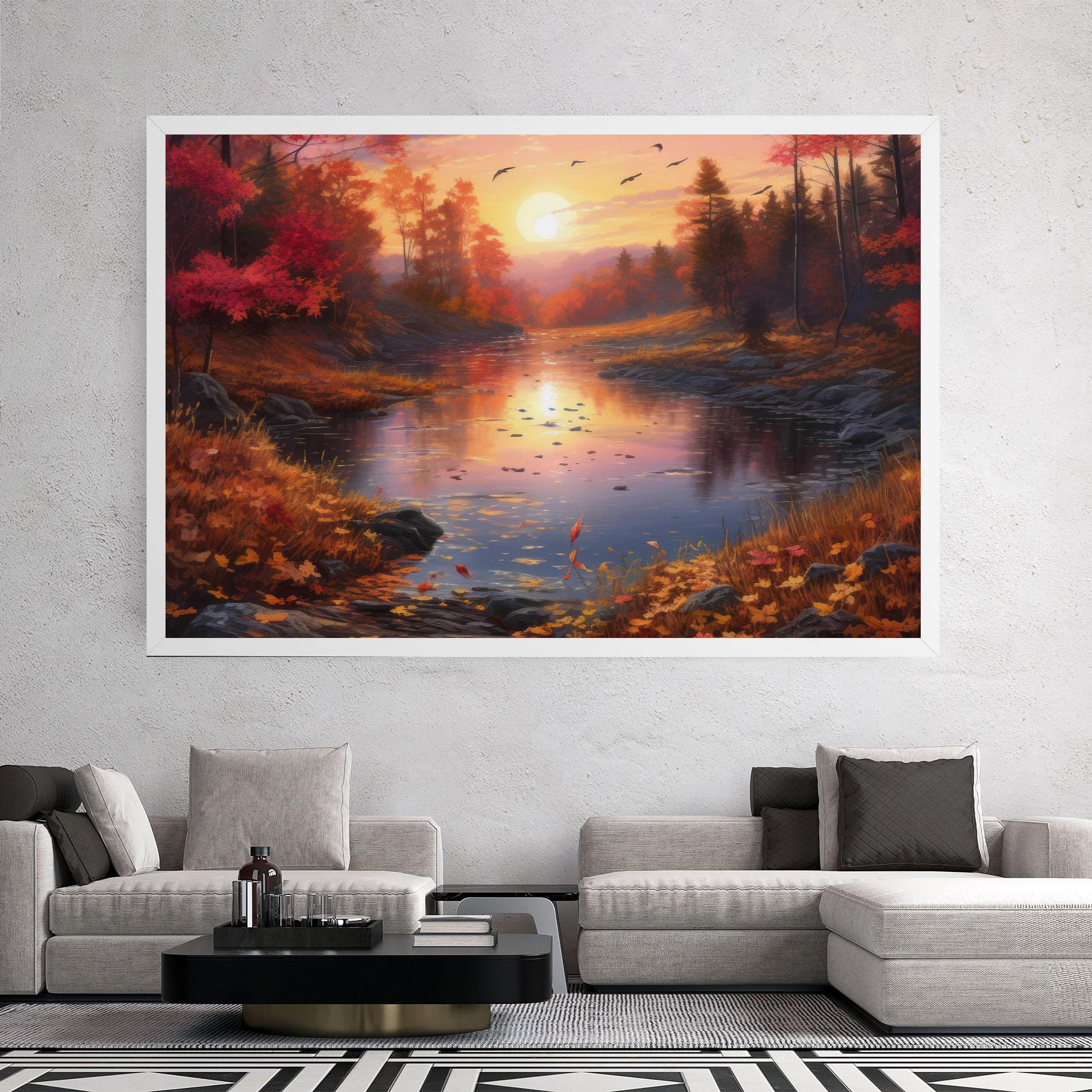 Tablou Canvas Autumn Sunset mockup 2