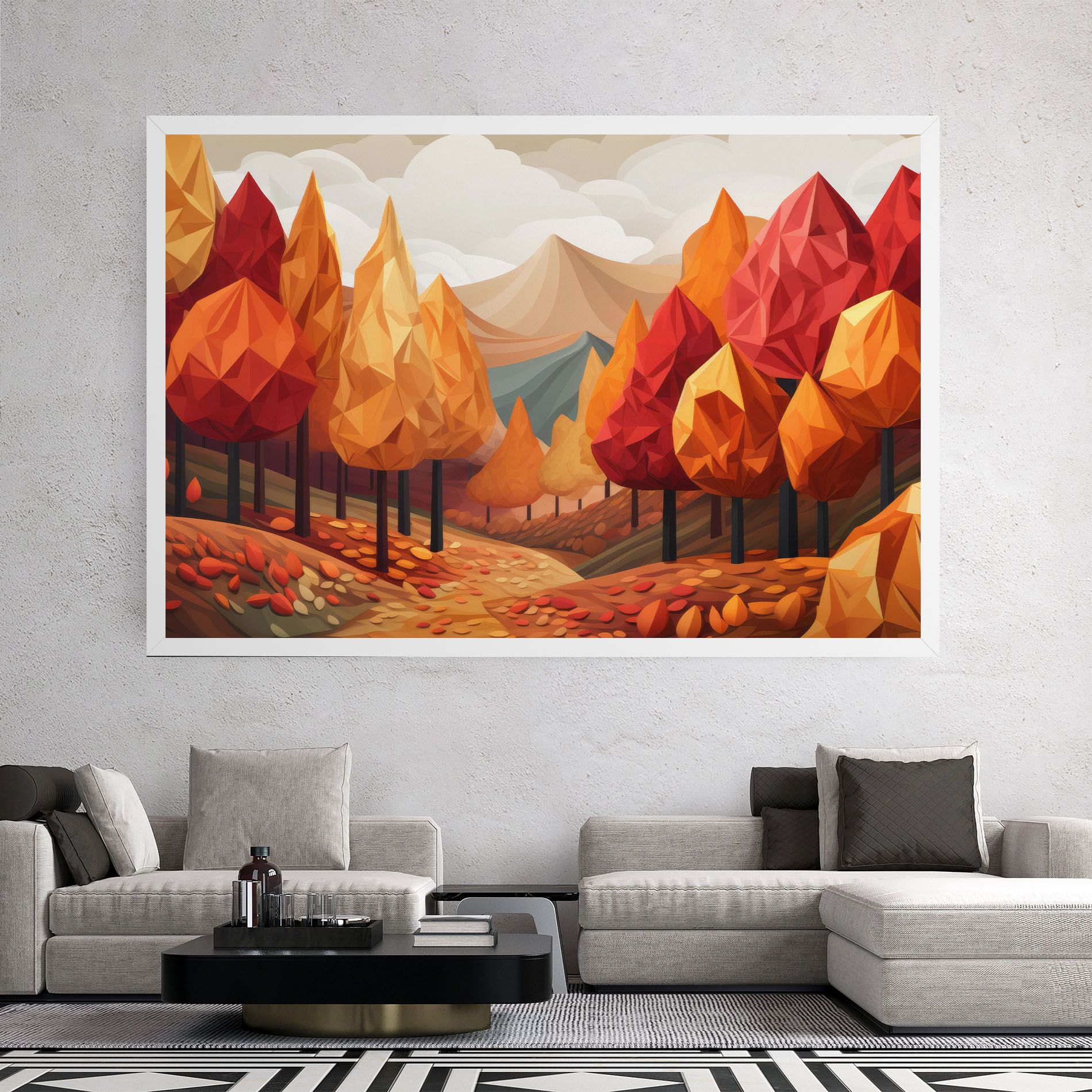 Colorful Trees Art mockup 2