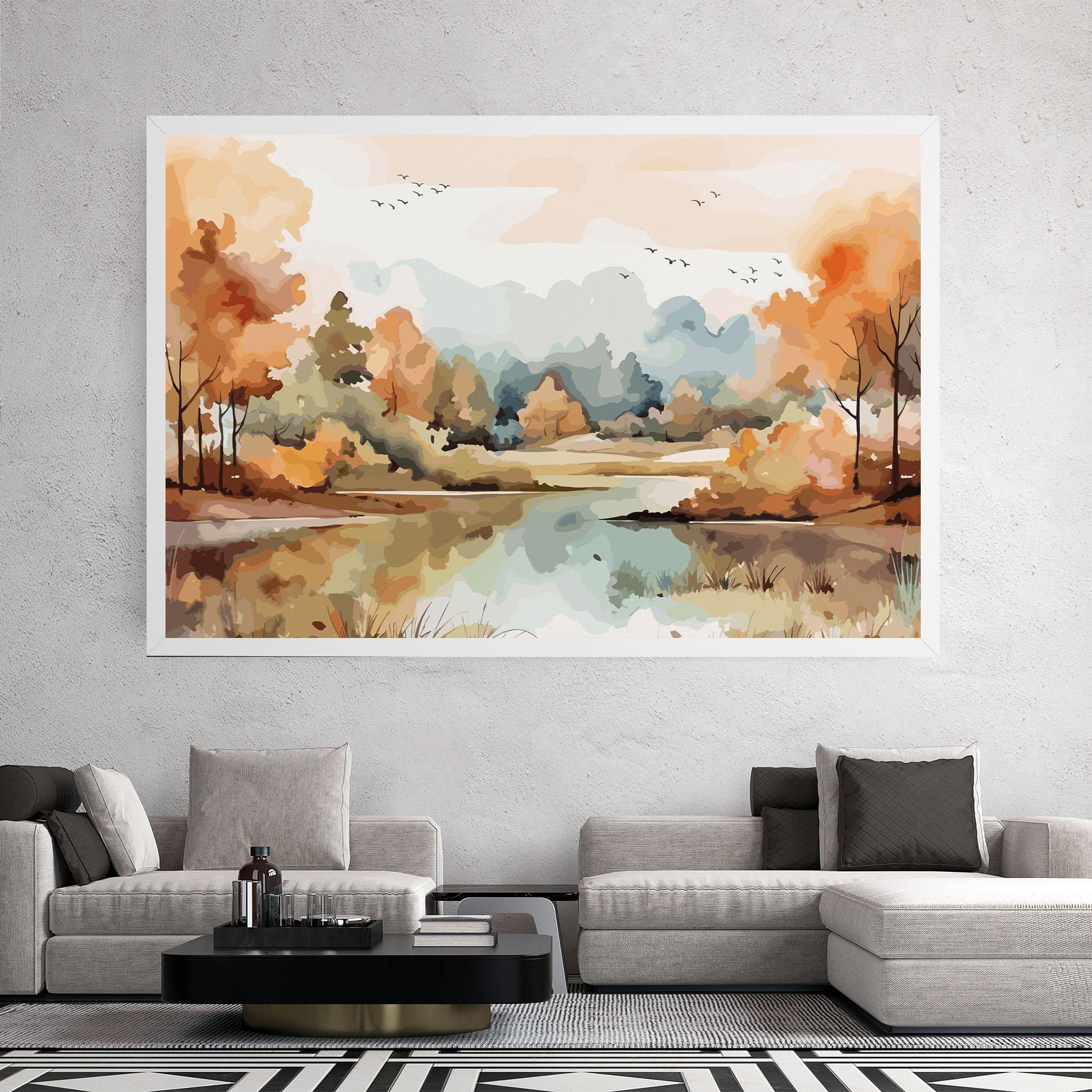 Tablou Canvas Watercolor Autumn mockup 2