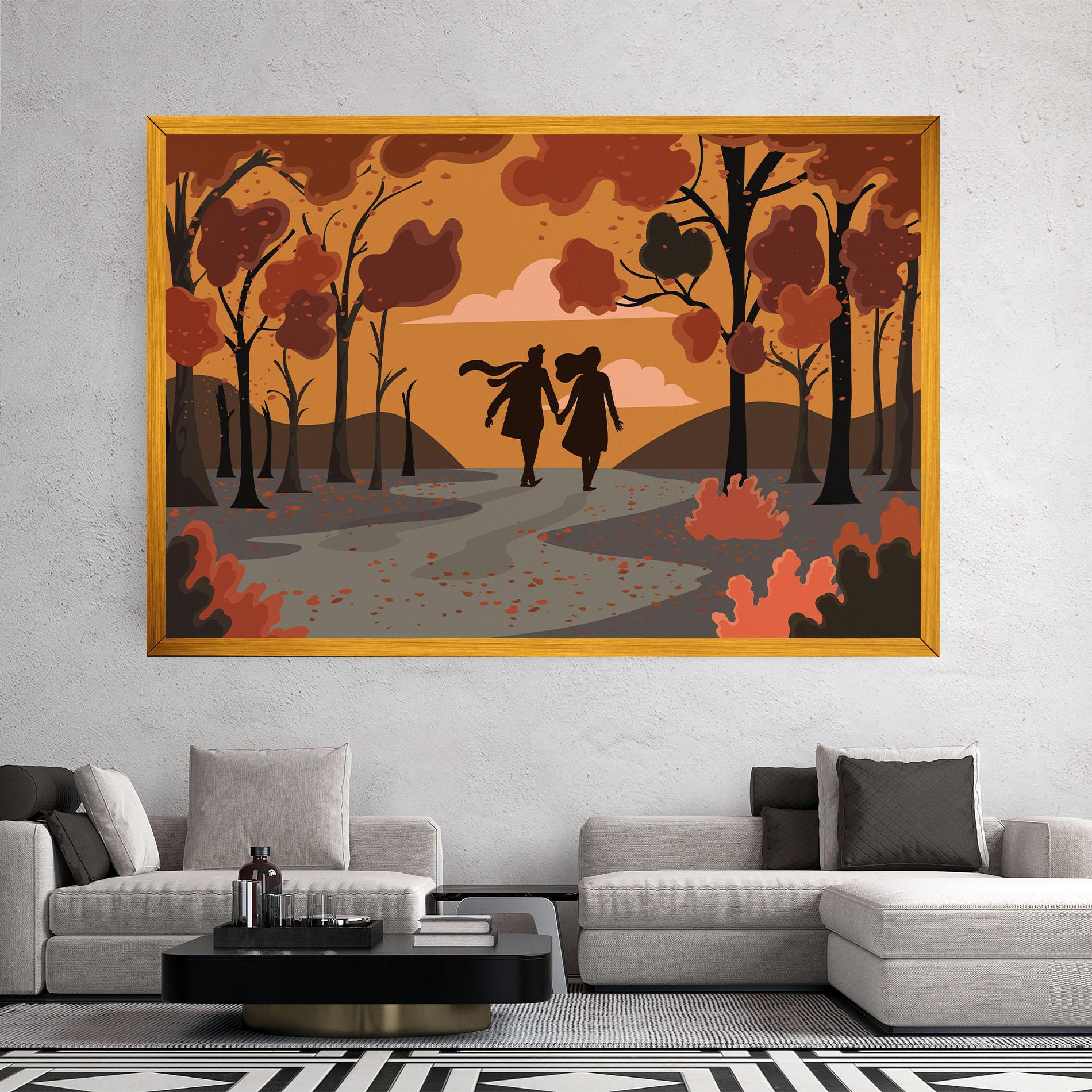 Tablou Canvas Autumn Couple mockup 2