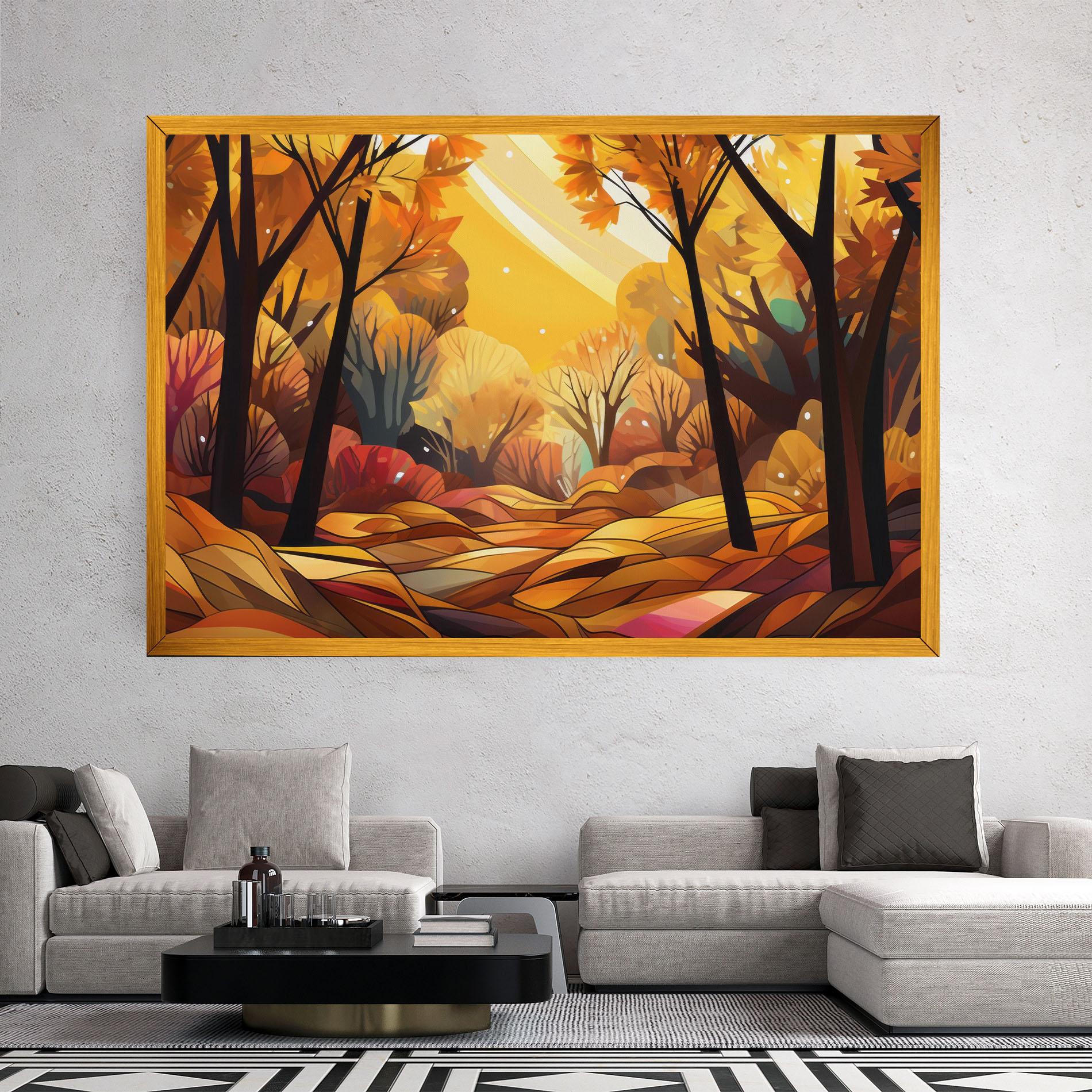 Tablou Canvas Autumn Forest Art mockup 2