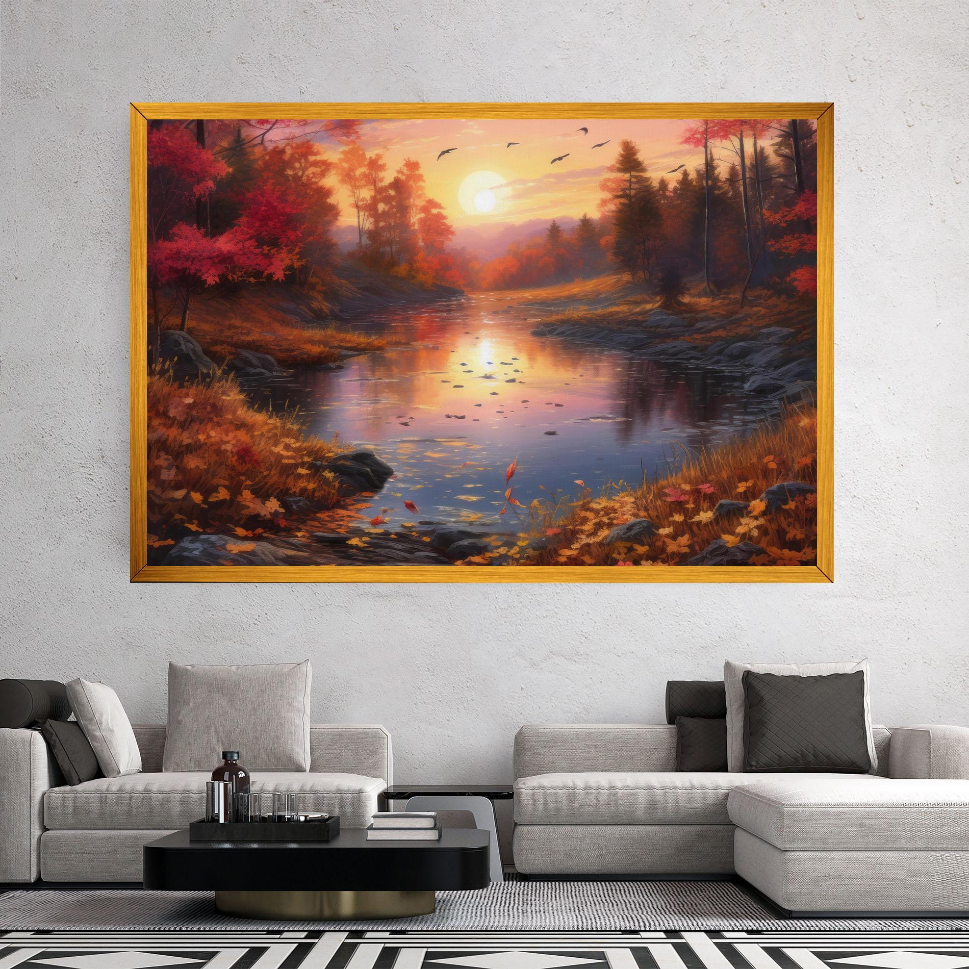 Tablou Canvas Autumn Sunset mockup 2