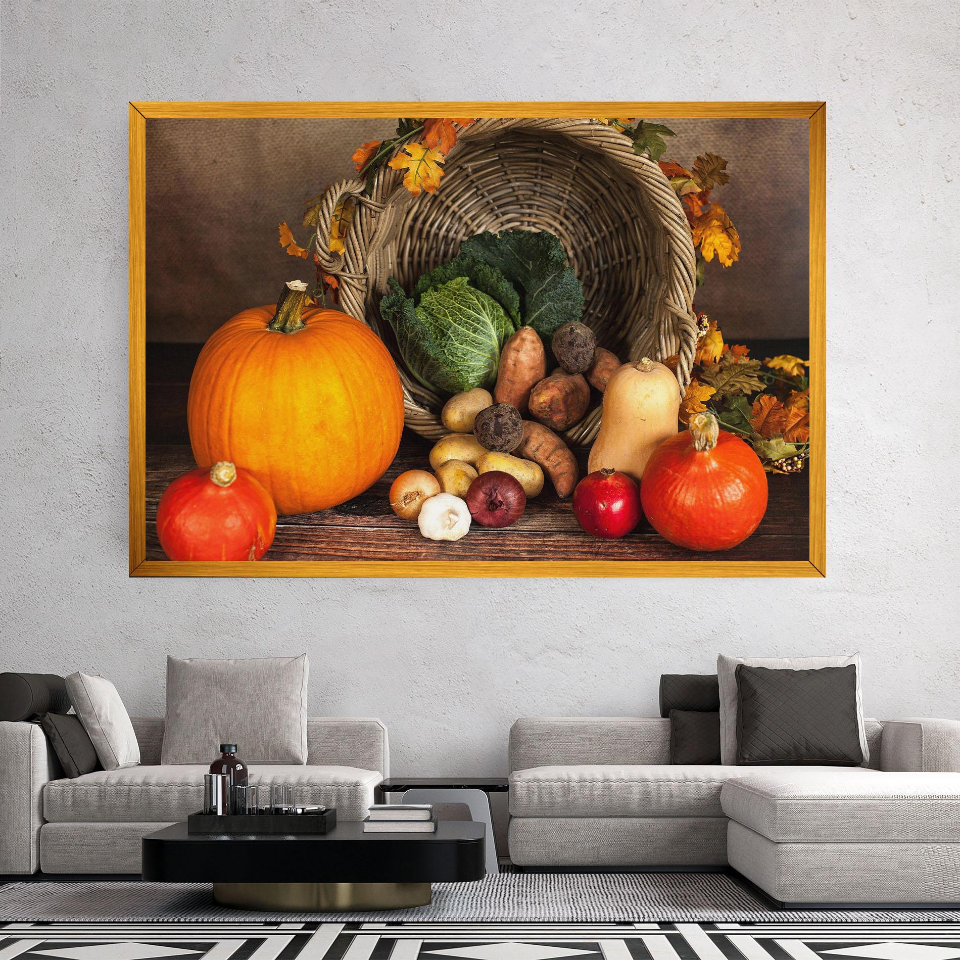 Tablou Canvas Autumn Vegetables mockup 2