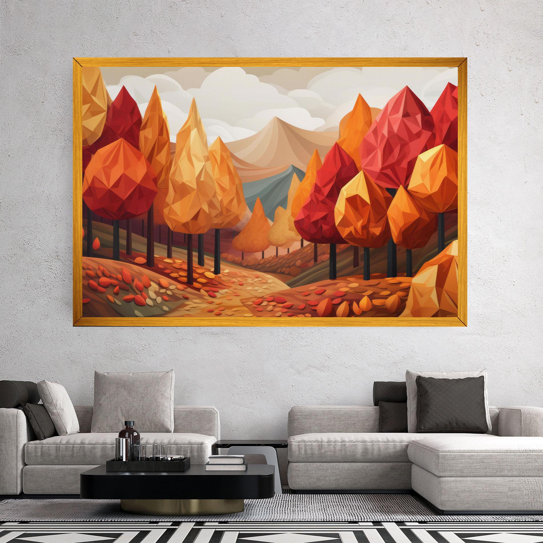 Tablou Canvas Colorful Trees Art mockup 2
