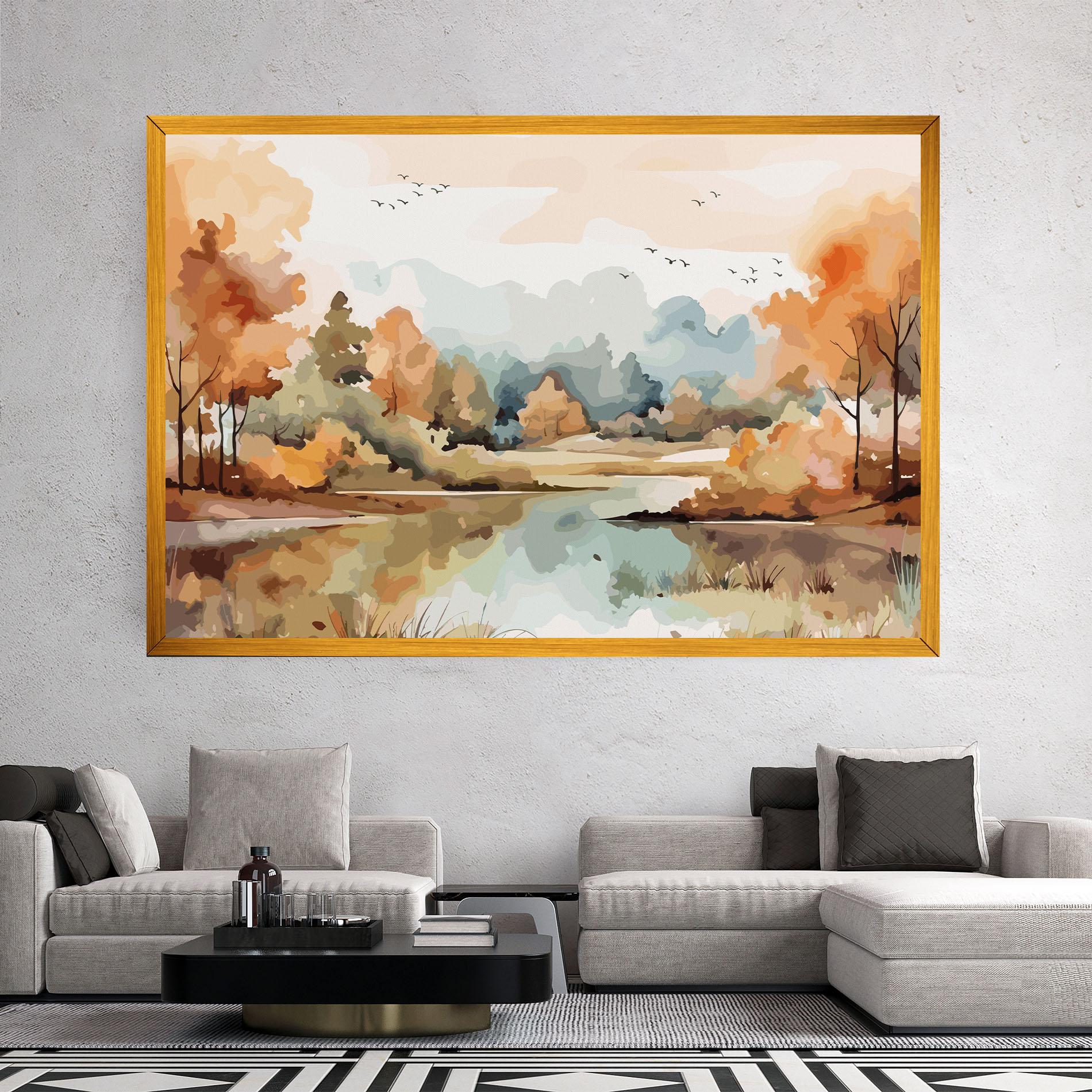 Tablou Canvas Watercolor Autumn mockup 2