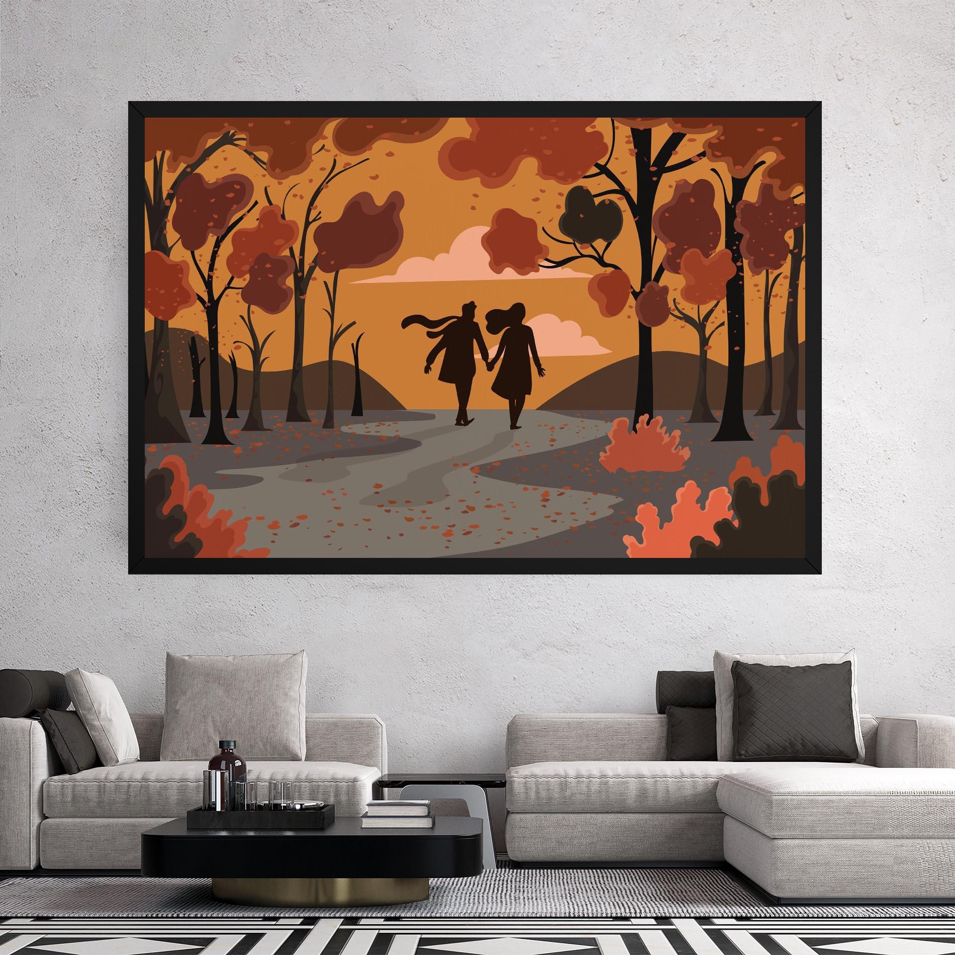Tablou Canvas Autumn Couple mockup 2