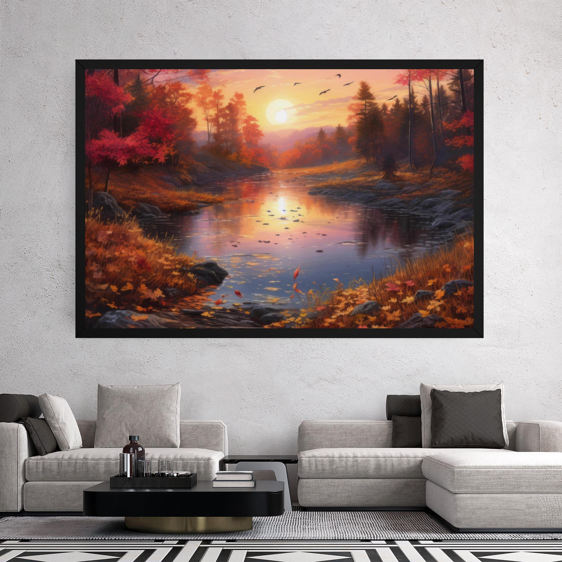 Tablou Canvas Autumn Sunset mockup 2